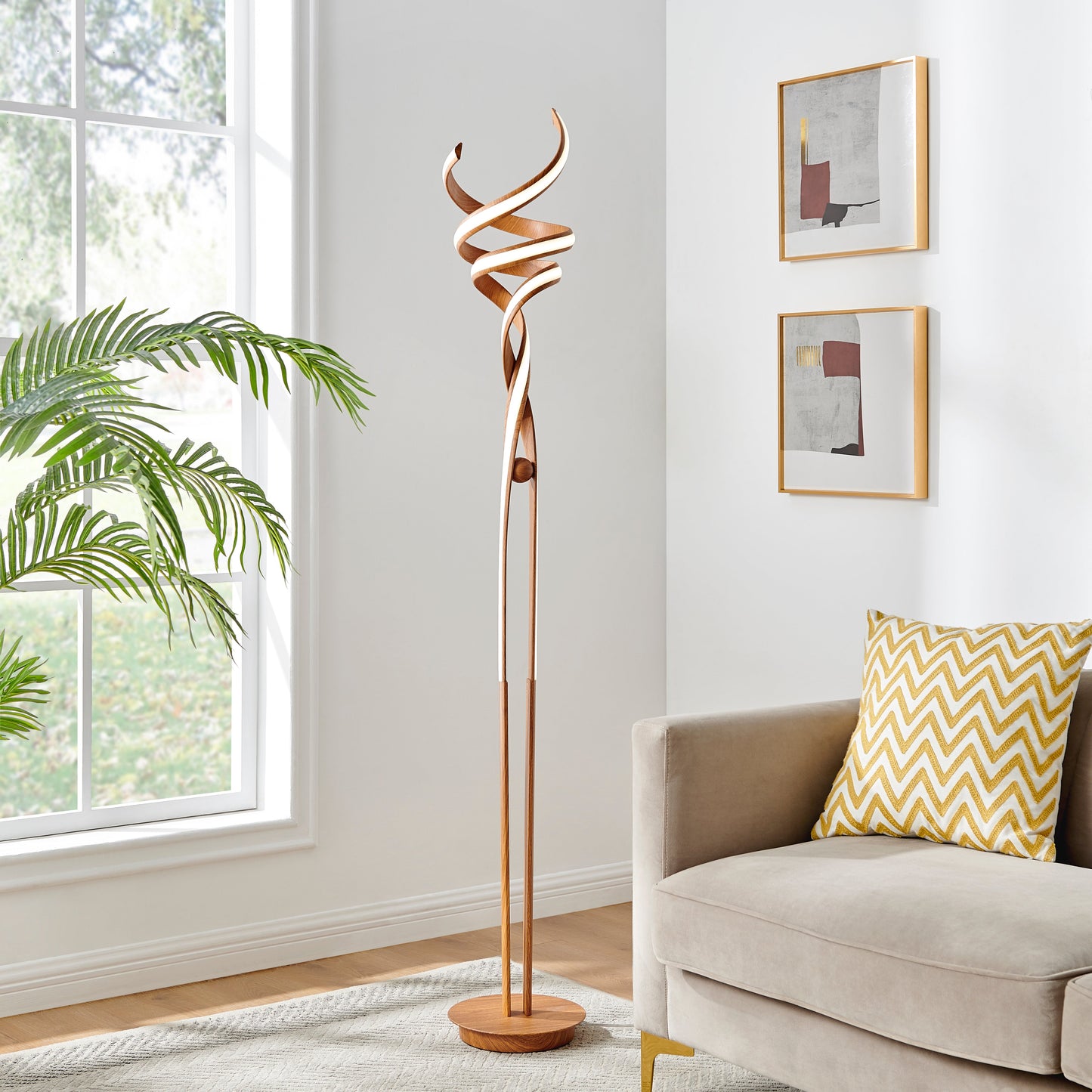 Munich LED Wood 63" Floor Lamp // Dimmable - Disselt Designs