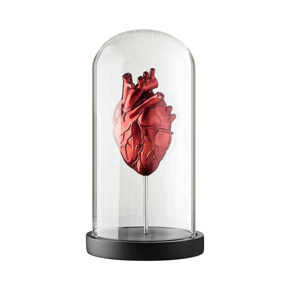 Heart in a Box Resin and Glass LED Sculpture - Disselt Designs