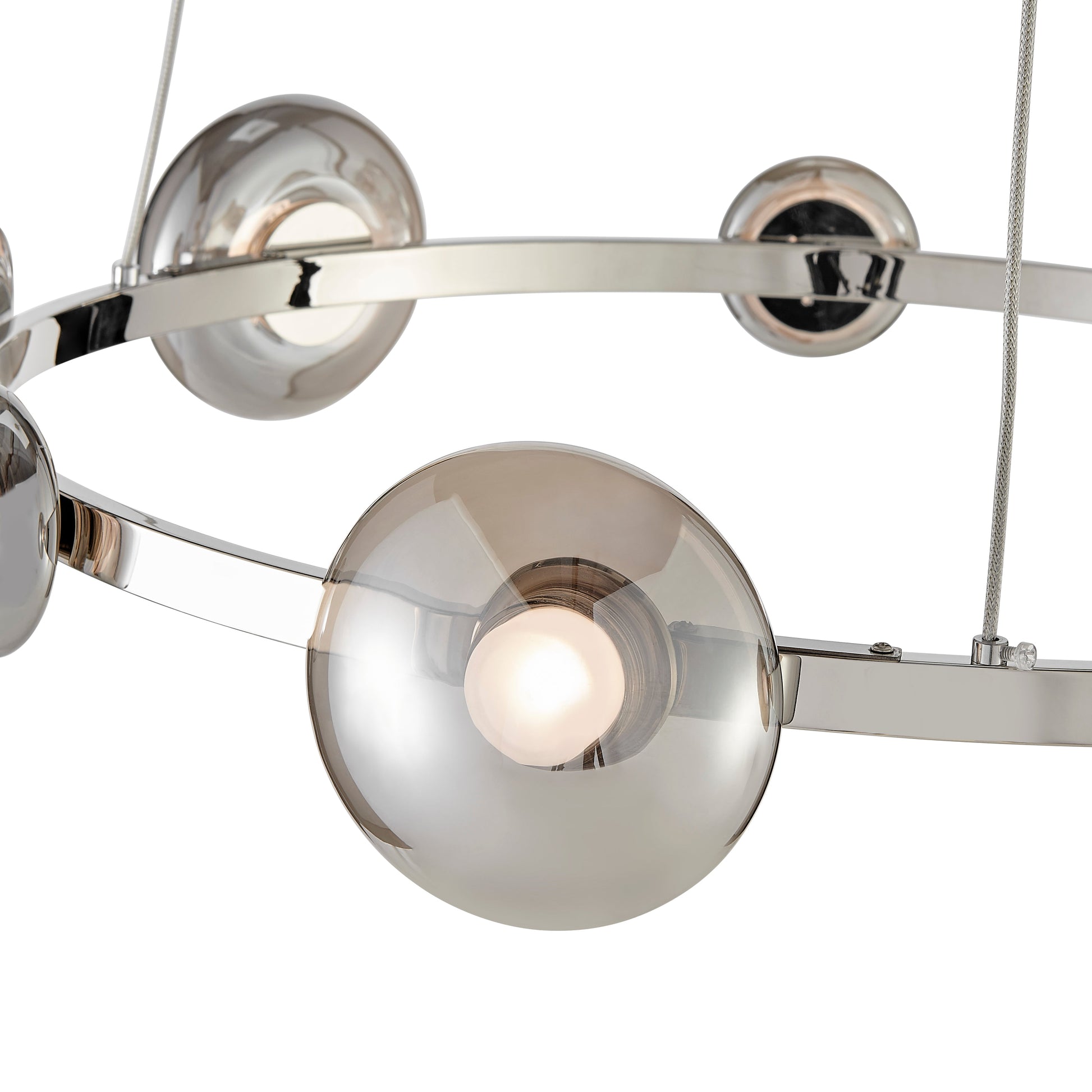 Orbis Halo Chandelier // Polish Nickel - Disselt Designs