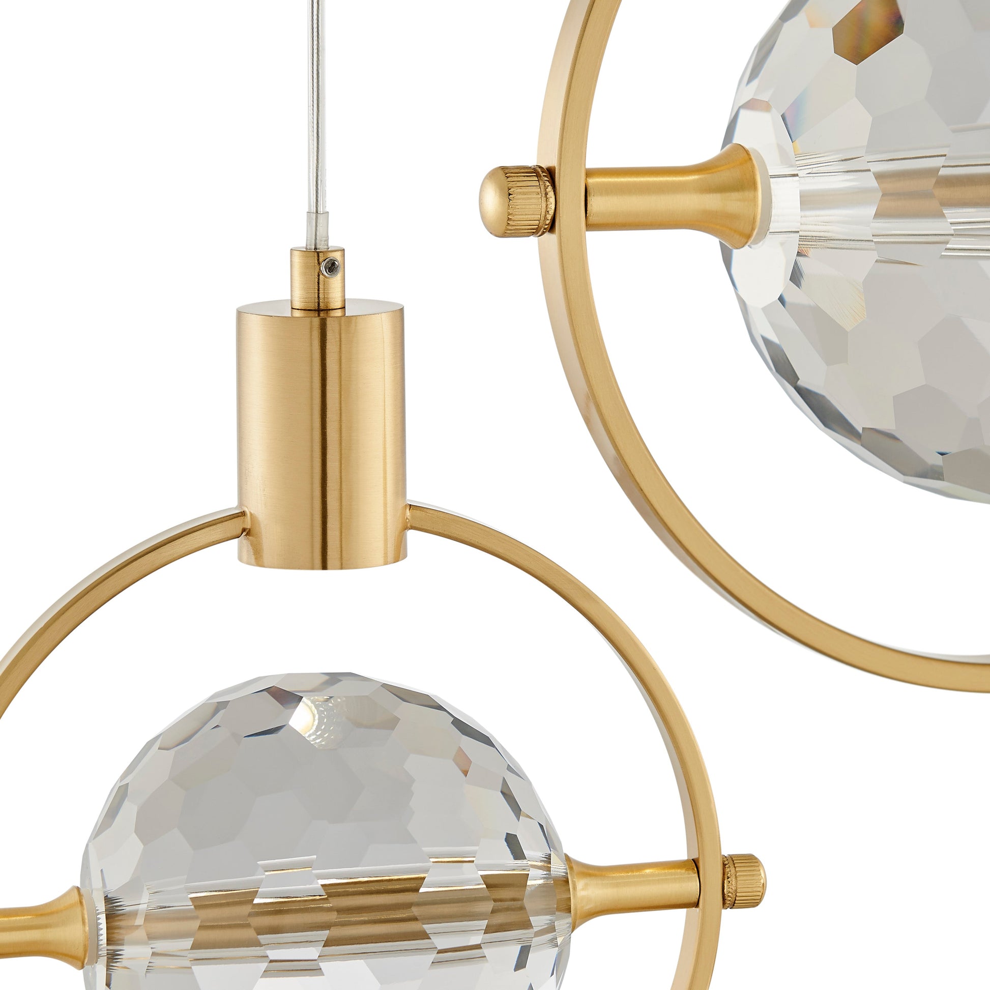 Hollywood Circle 3 Light Pendant // Gold - Disselt Designs