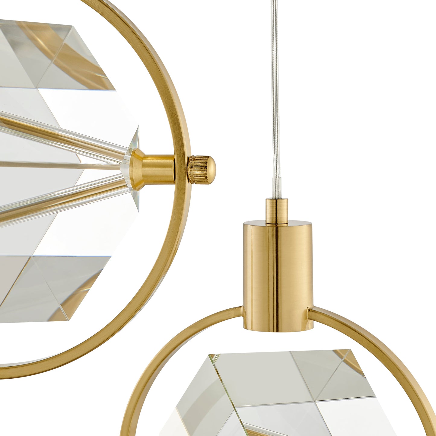 Hollywood Cube 3 Light Pendant // Gold - Disselt Designs