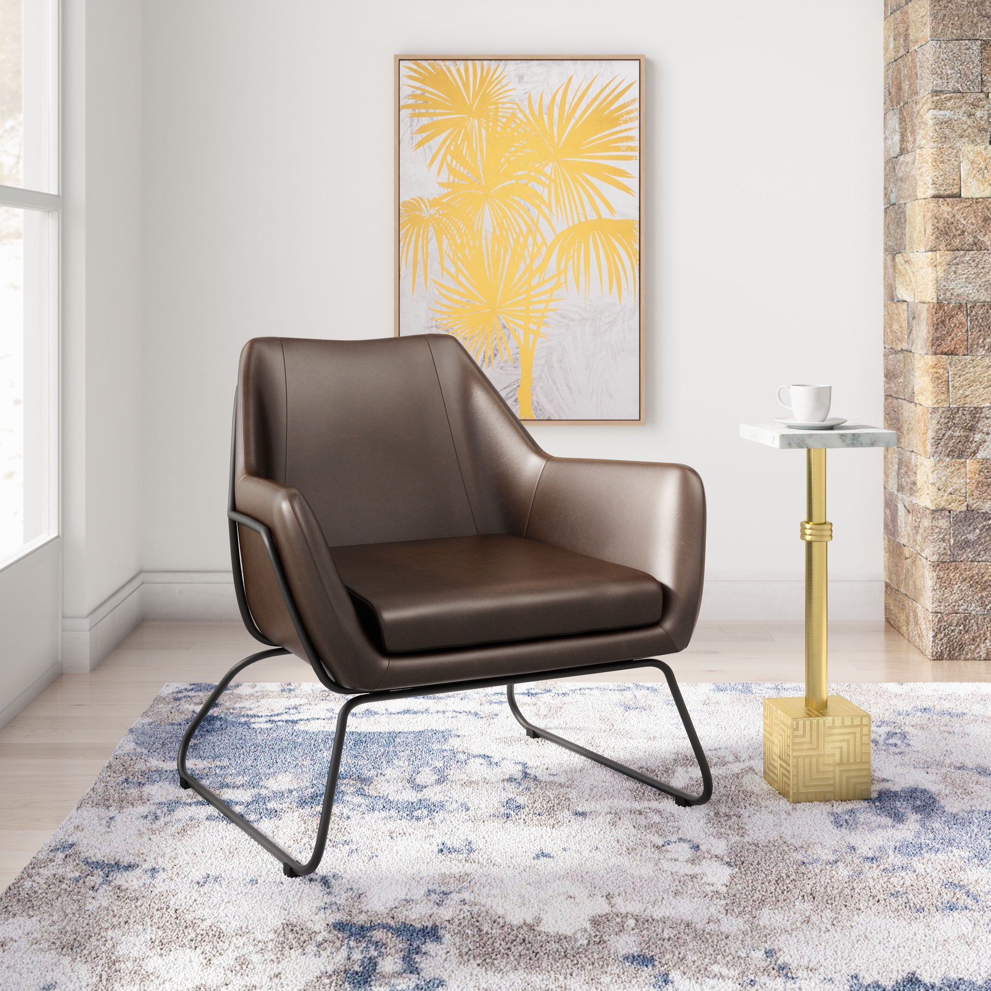 Jose Accent Chair Brown - Disselt Designs