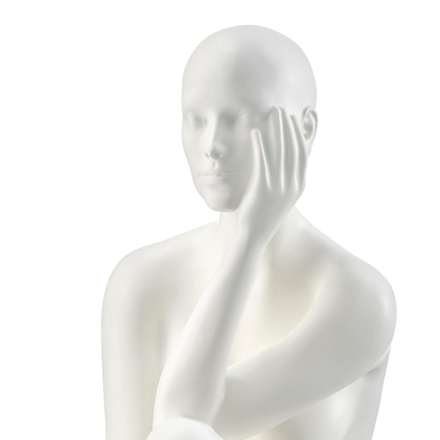 Antoinette Doll Sculpture // Matte White with Black Base - Disselt Designs