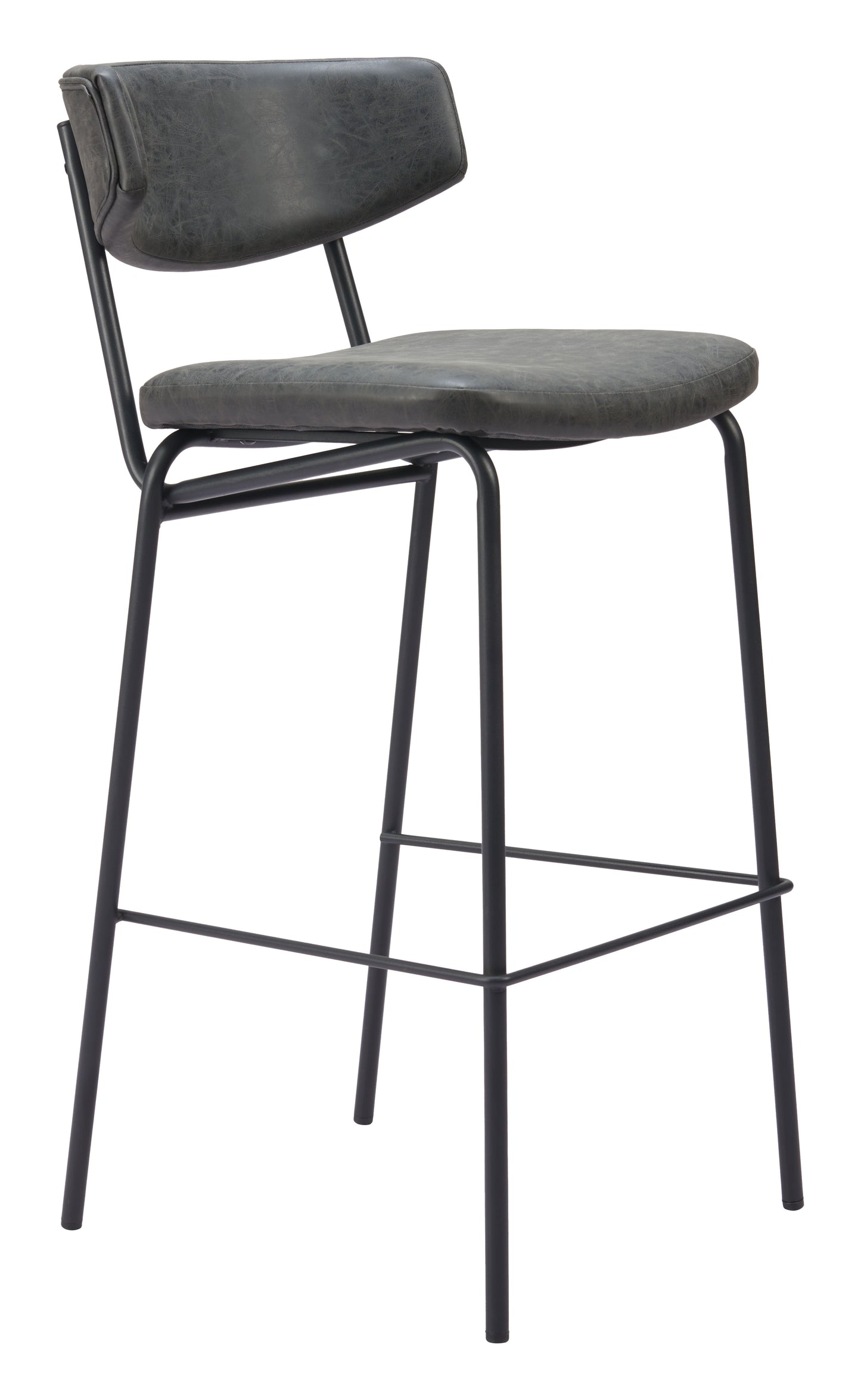 Charon Barstool (Set of 2) Vintage Black - Disselt Designs