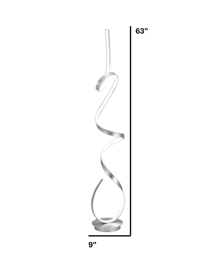 Amsterdam LED Dimmable 63" Floor Lamp // Silver - Disselt Designs