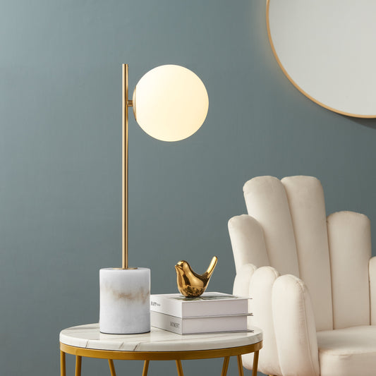 Anechdoche Table Lamp // Gold and White - Disselt Designs