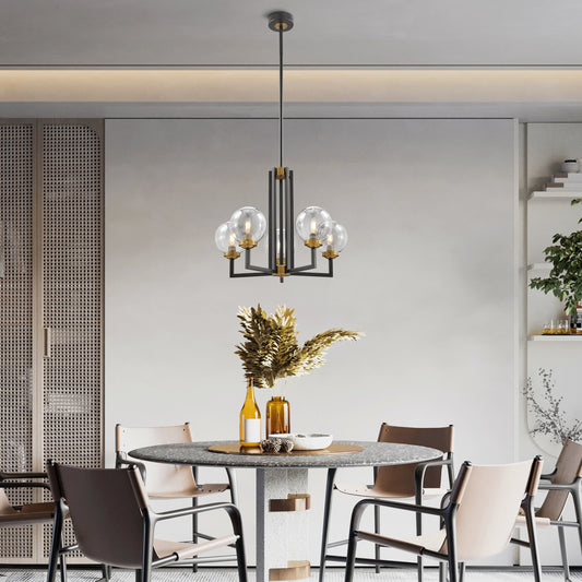 Monachopsis Small Chandelier // Gold and Black - Disselt Designs
