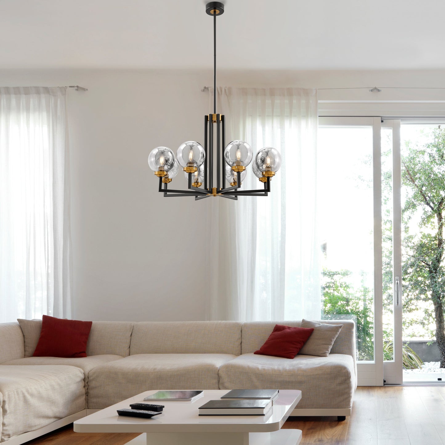 Monachopsis Large Chandelier // Gold and Black - Disselt Designs