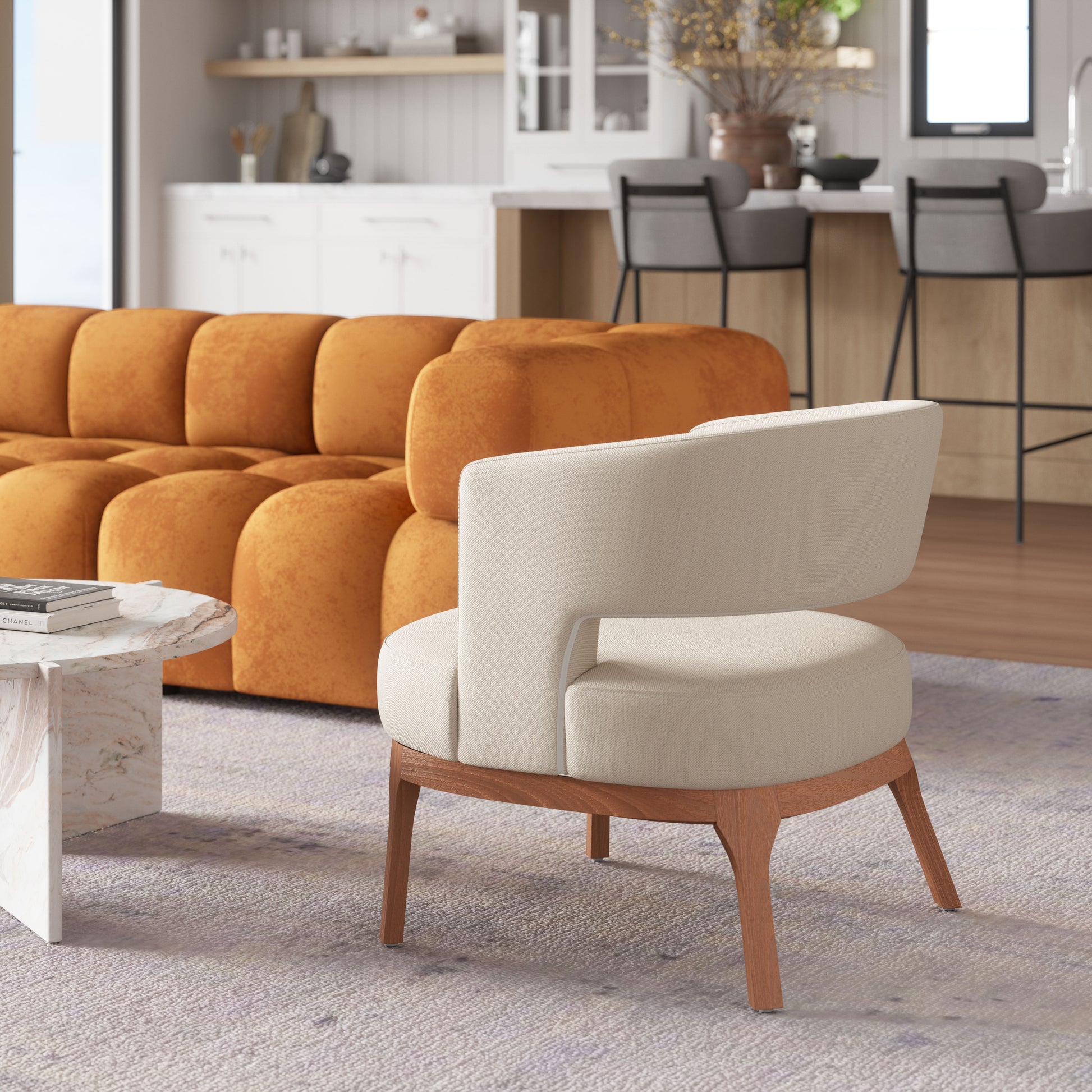 Penryn Accent Chair Beige - Disselt Designs