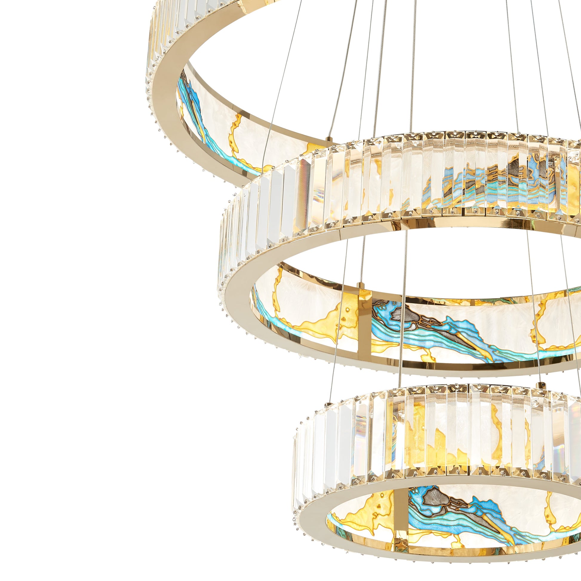 Boeseman's Colorful Chandelier // 3 Tiers, Round - Disselt Designs
