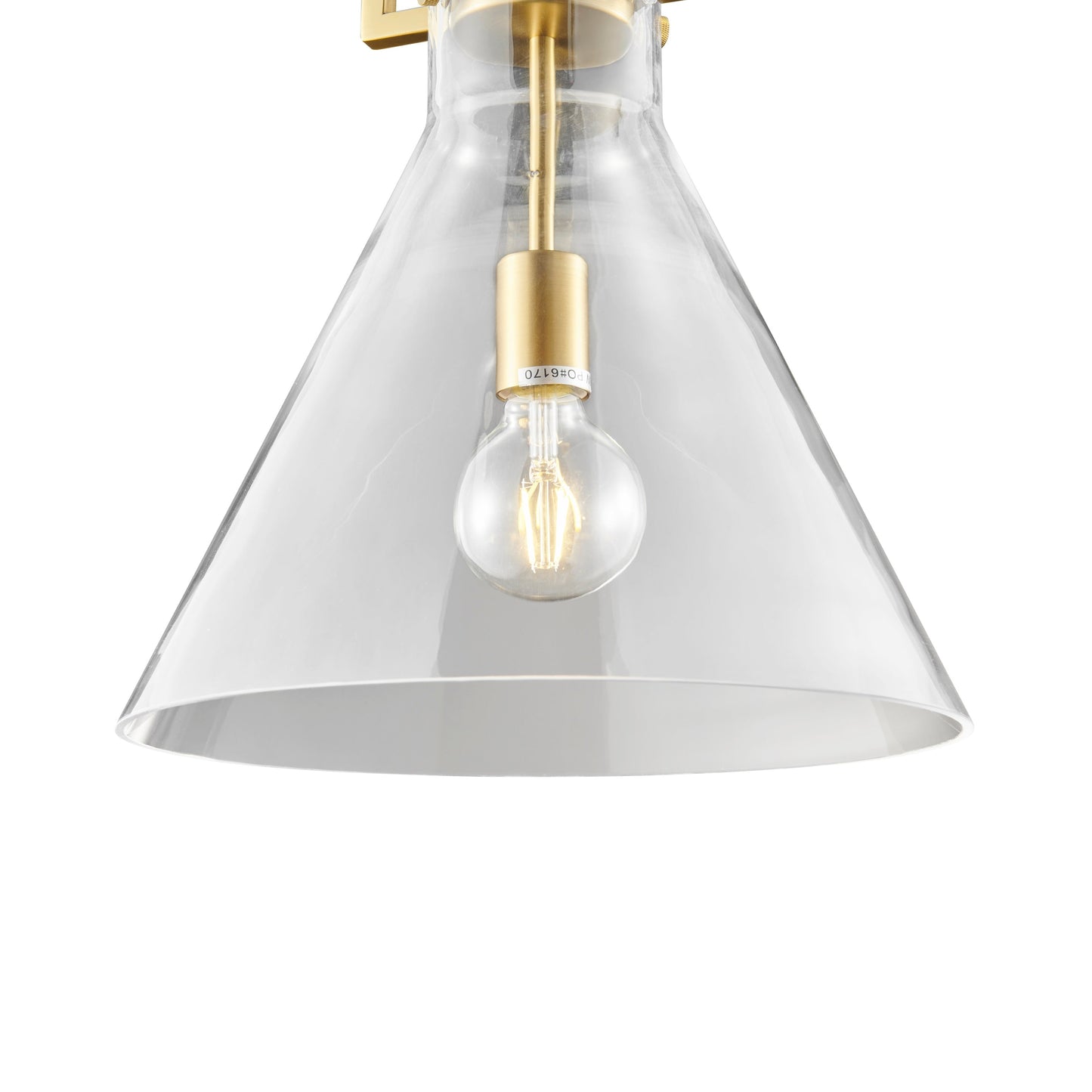 Helios 1 LED light Pendant // Crystal & Gold - Disselt Designs