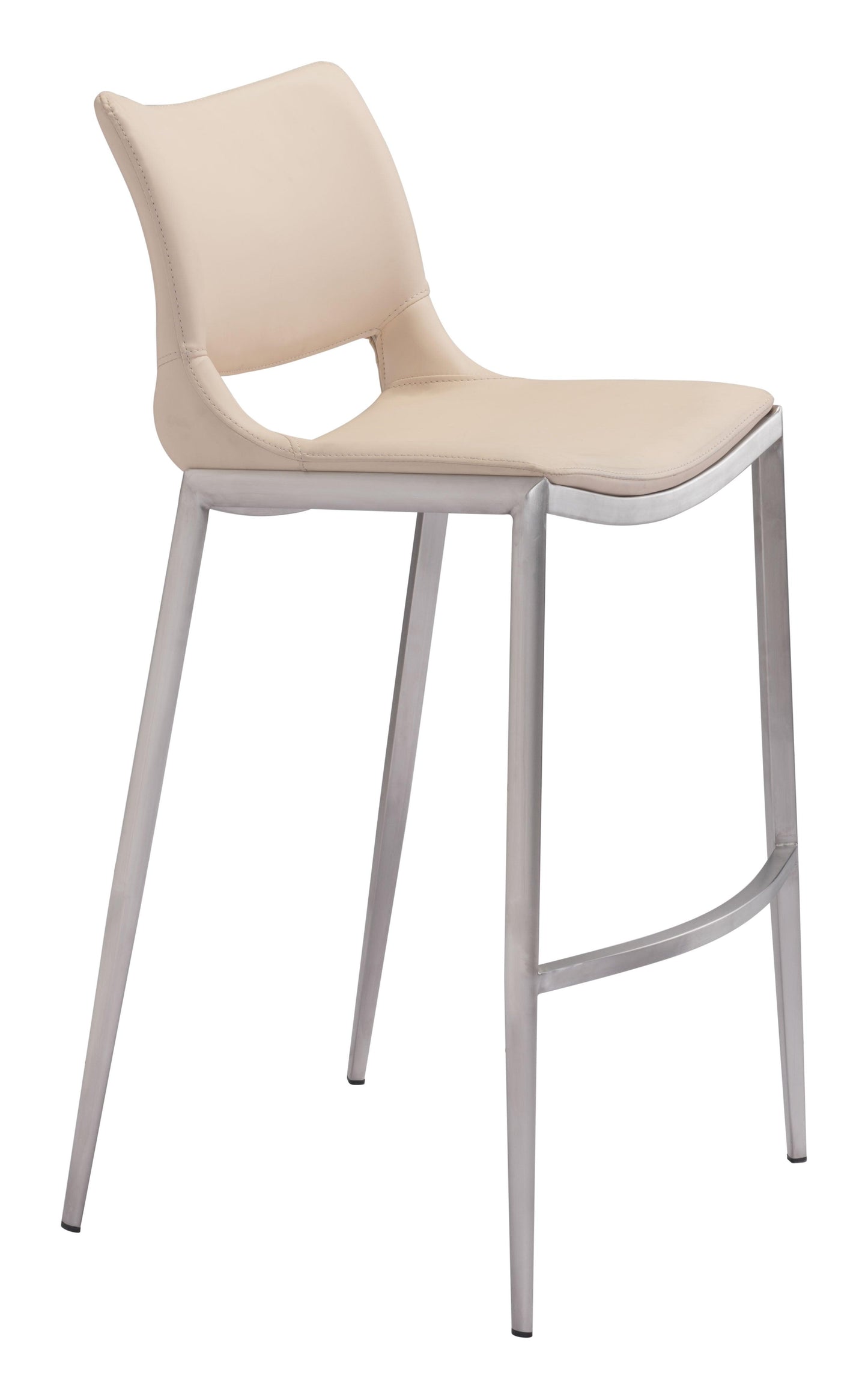 Ace Barstool (Set of 2) Light Pink & Silver - Disselt Designs