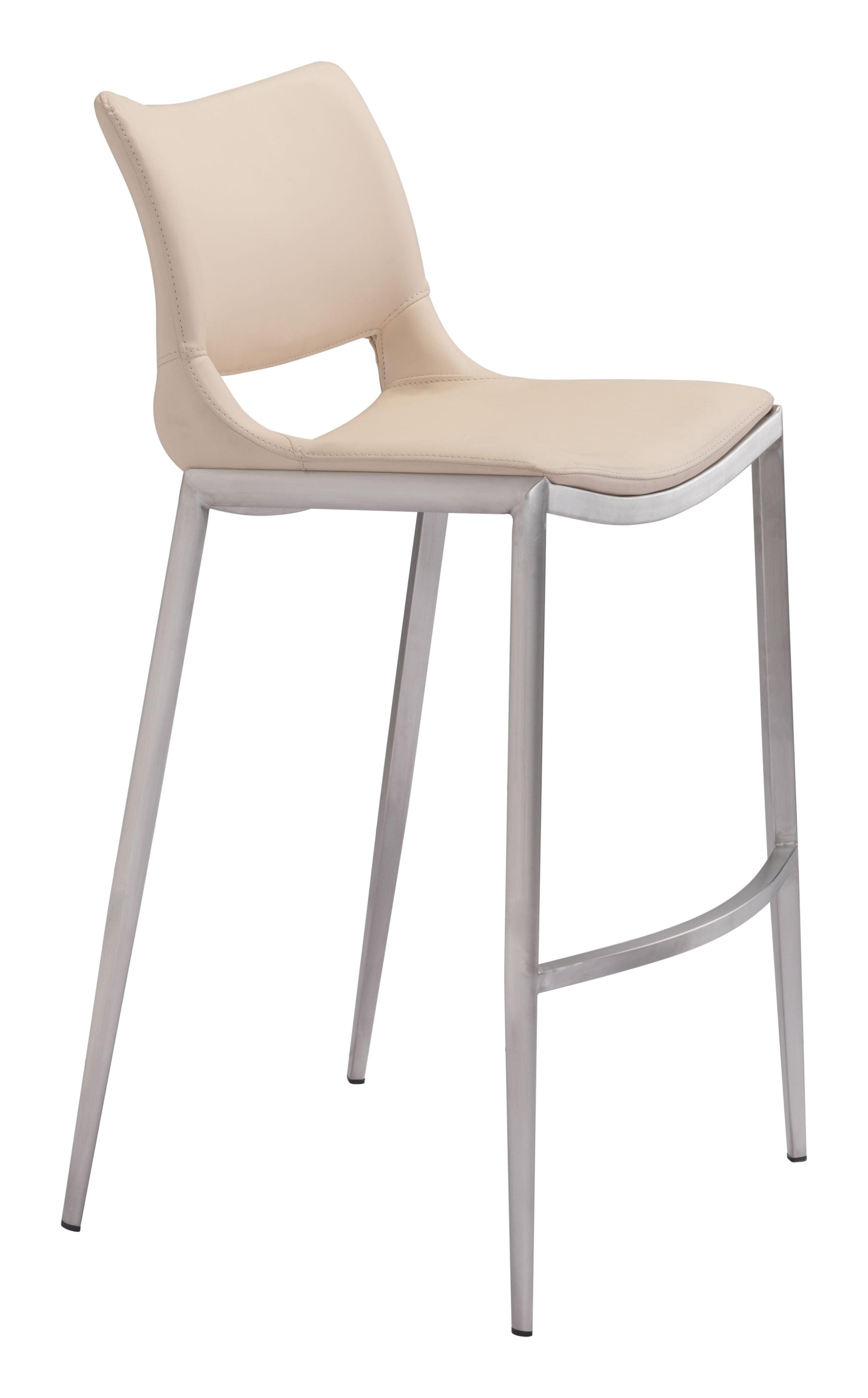 Ace Barstool (Set of 2) Light Pink & Silver - Disselt Designs