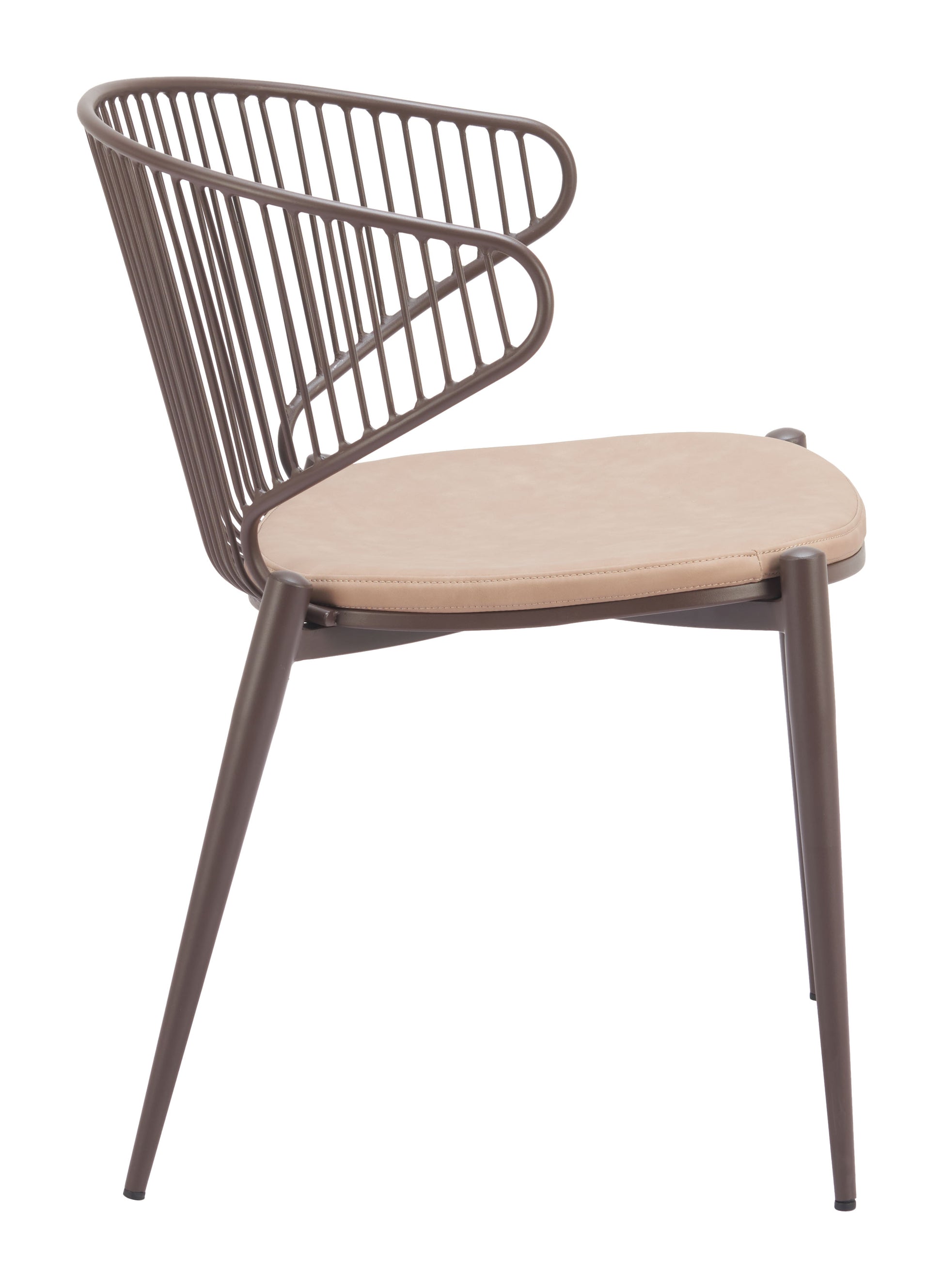 Silues Dining Chair Taupe & Brown - Disselt Designs