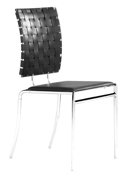 Criss Cross Dining Chair (Set of 4) Black - Disselt Designs
