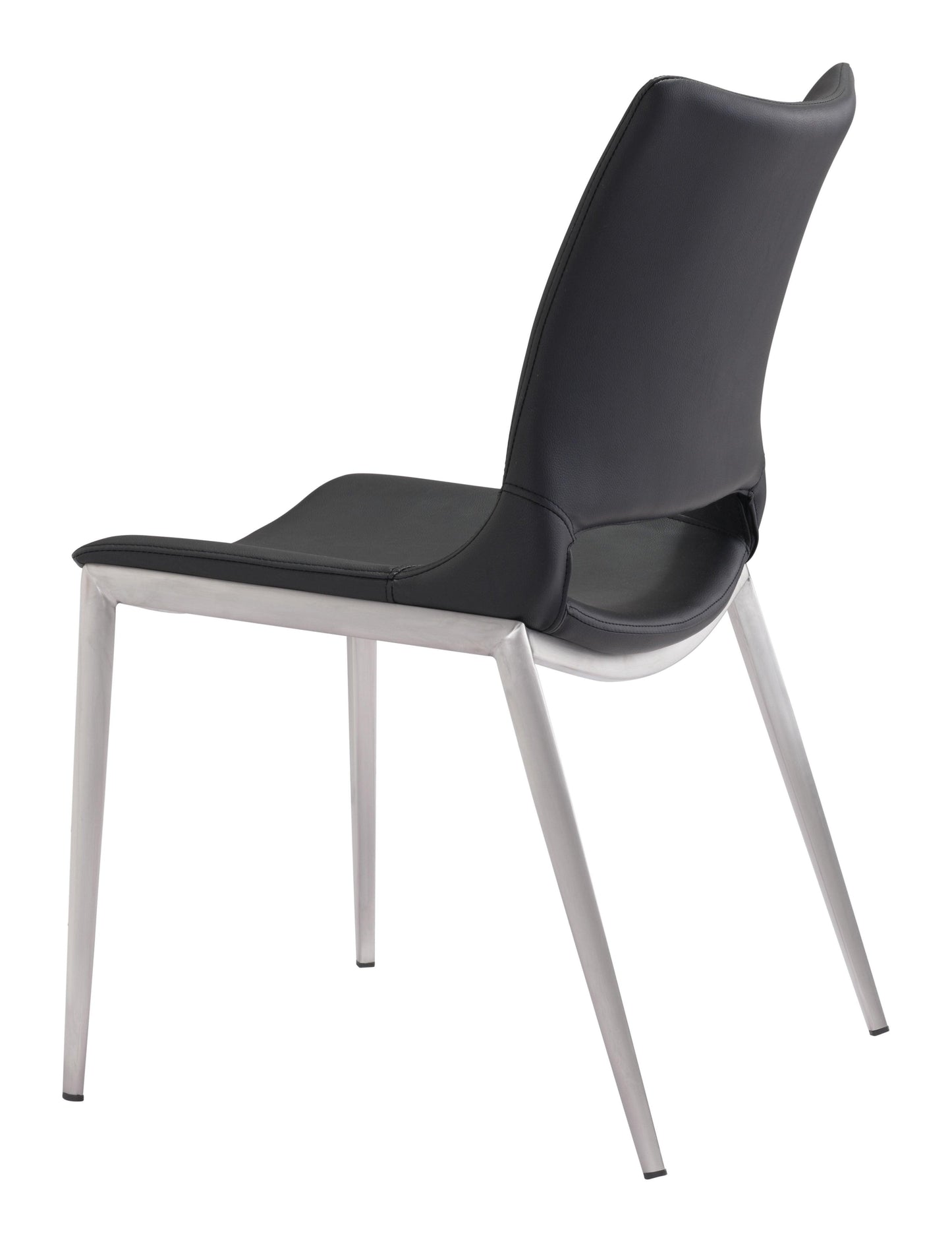 Ace Dining Chair (Set of 2) Black & Silver - Disselt Designs