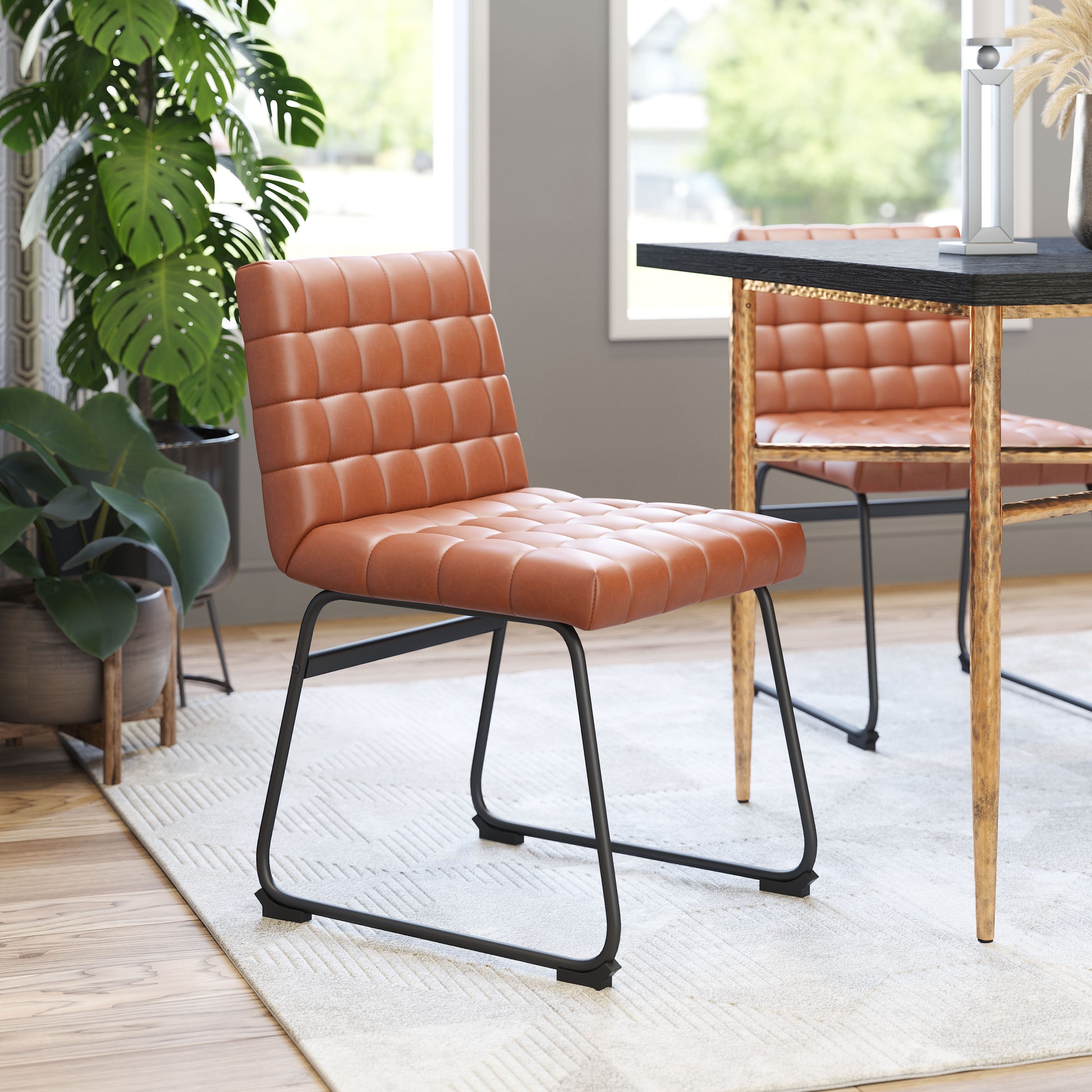 Pago Dining Chair (Set of 2) Brown - Disselt Designs