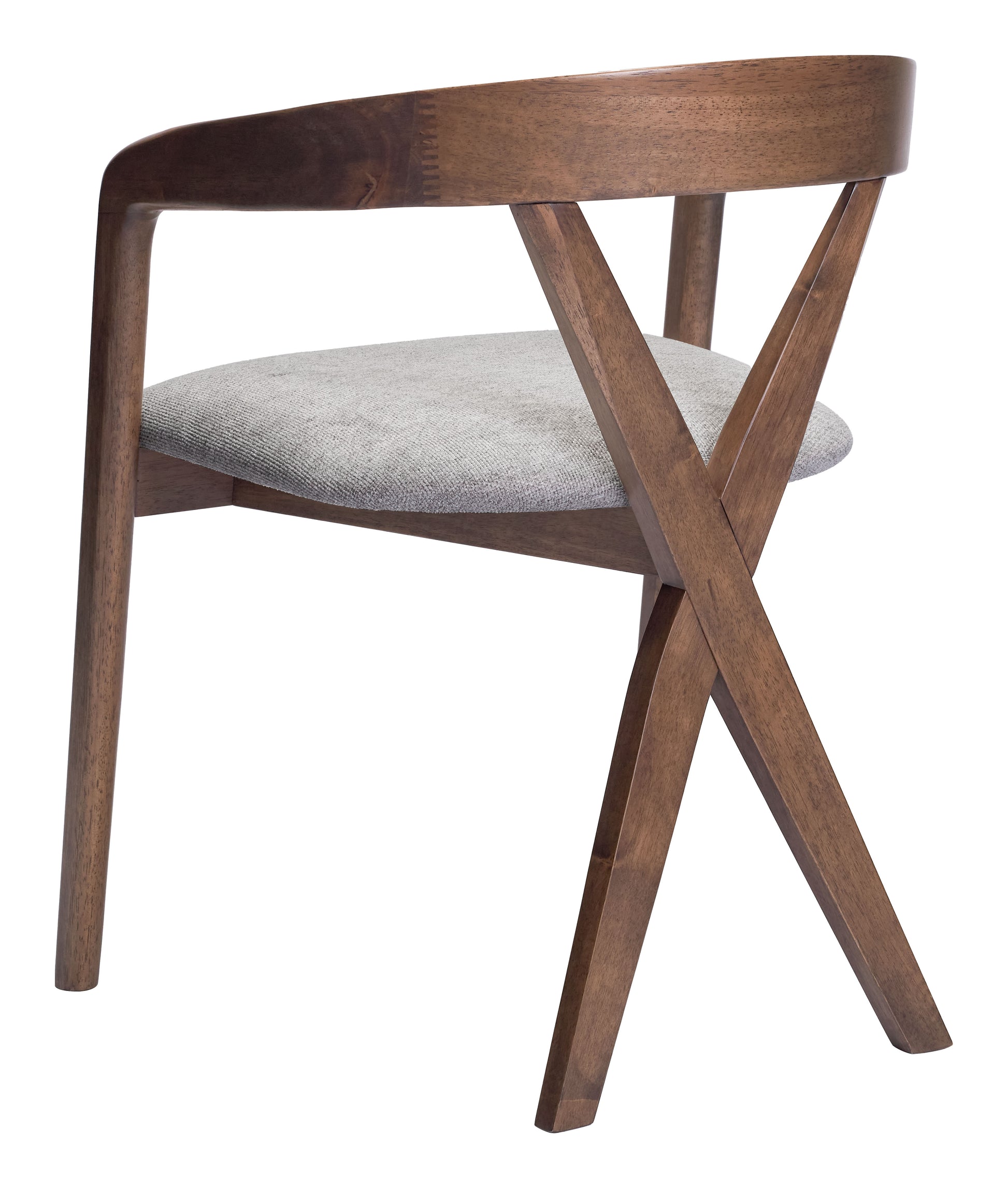 Cairo Dining Chair Dove Gray & Walnut - Disselt Designs