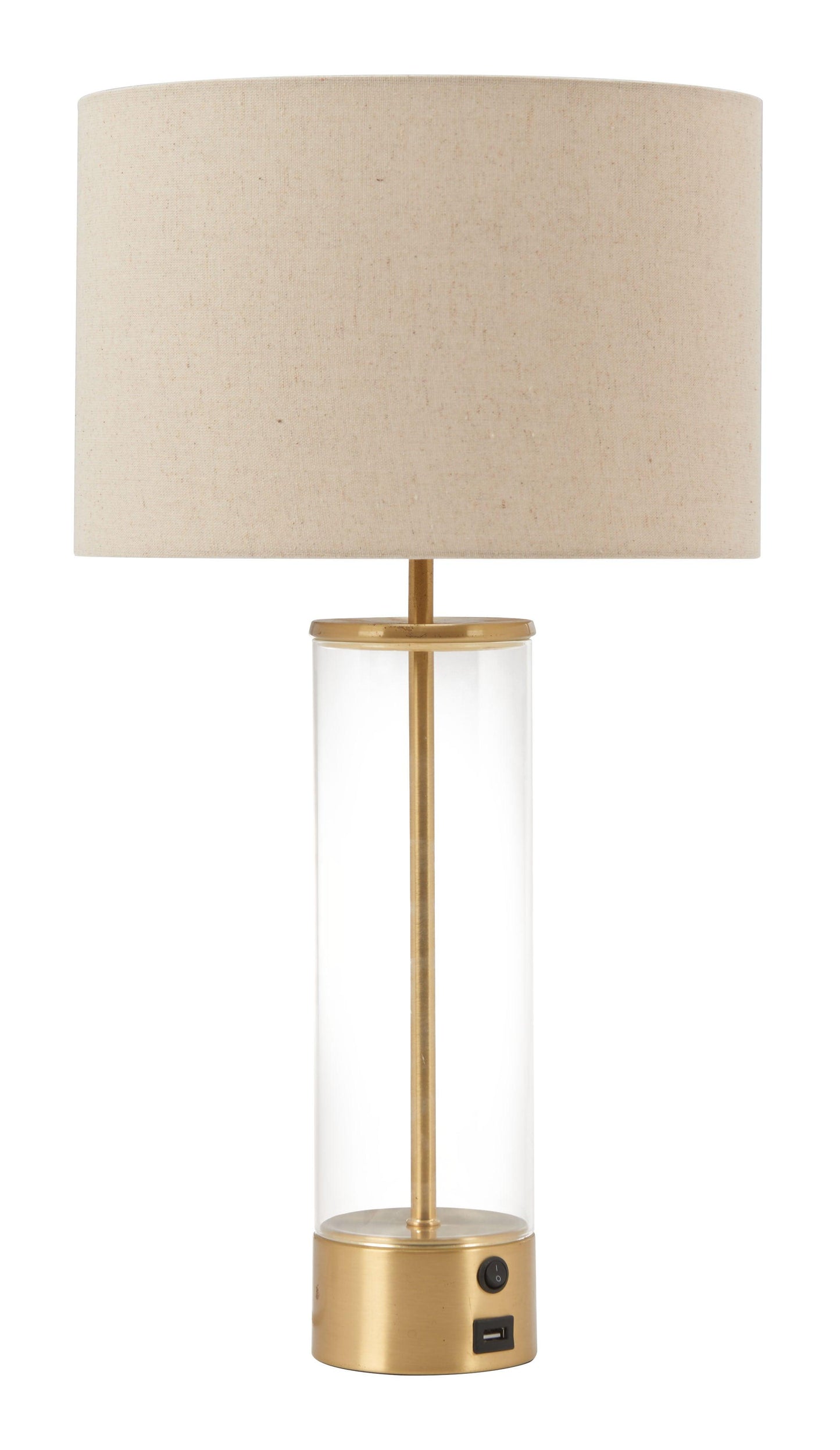 Boreal Table Lamp Beige & Gold - Disselt Designs