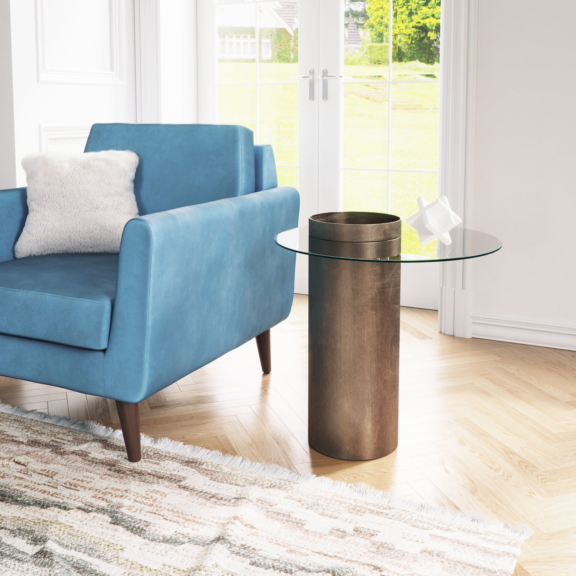 Emi End Table Antique Bronze - Disselt Designs