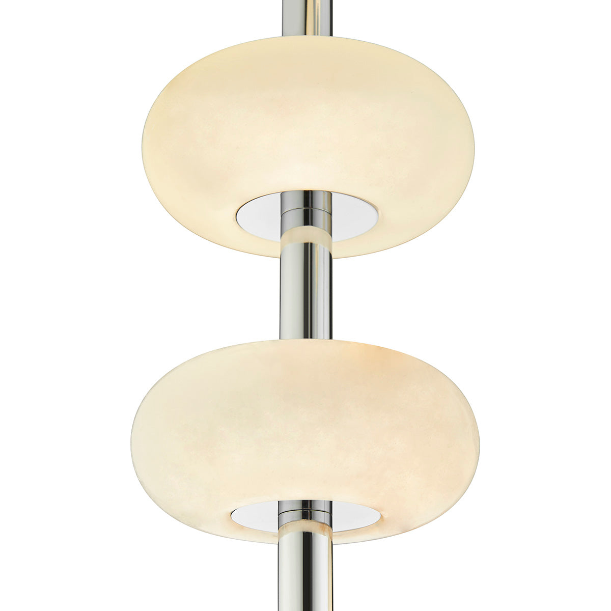 Spanish Alabaster Round Chandelier // Chrome - Disselt Designs