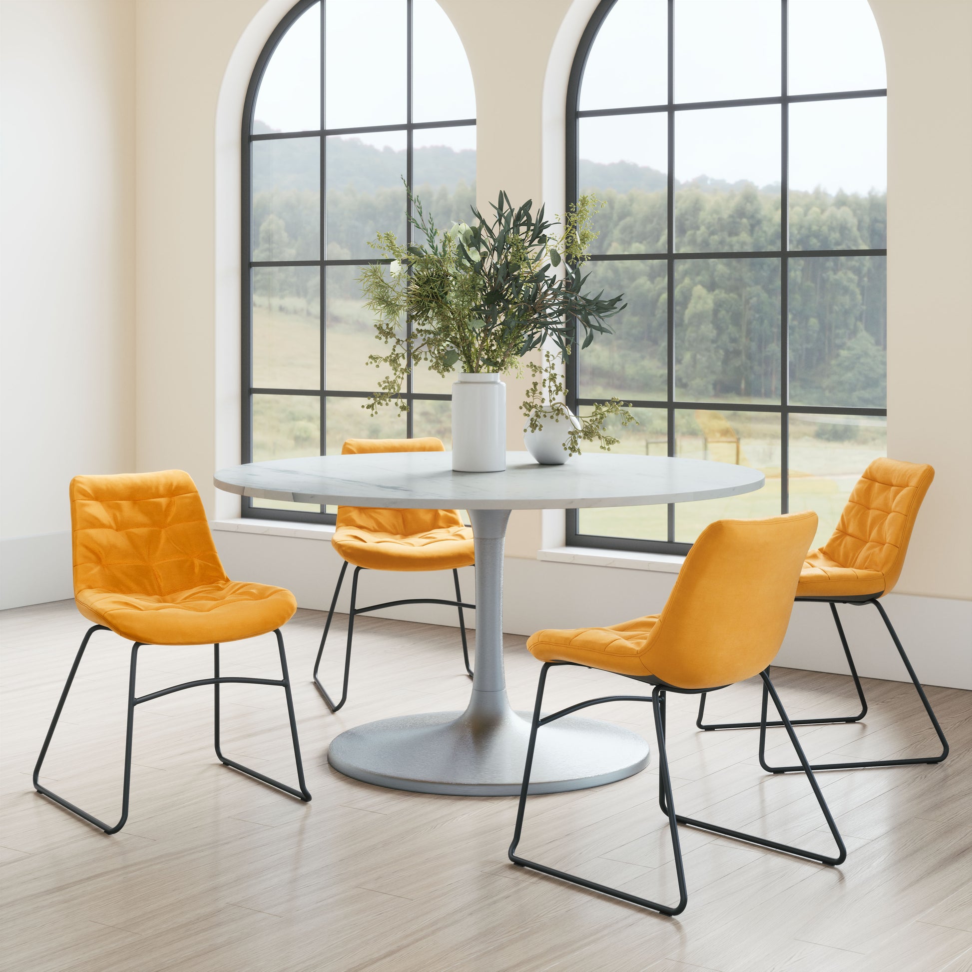 Tammy Dining Chair (Set of 2) Yellow - Disselt Designs