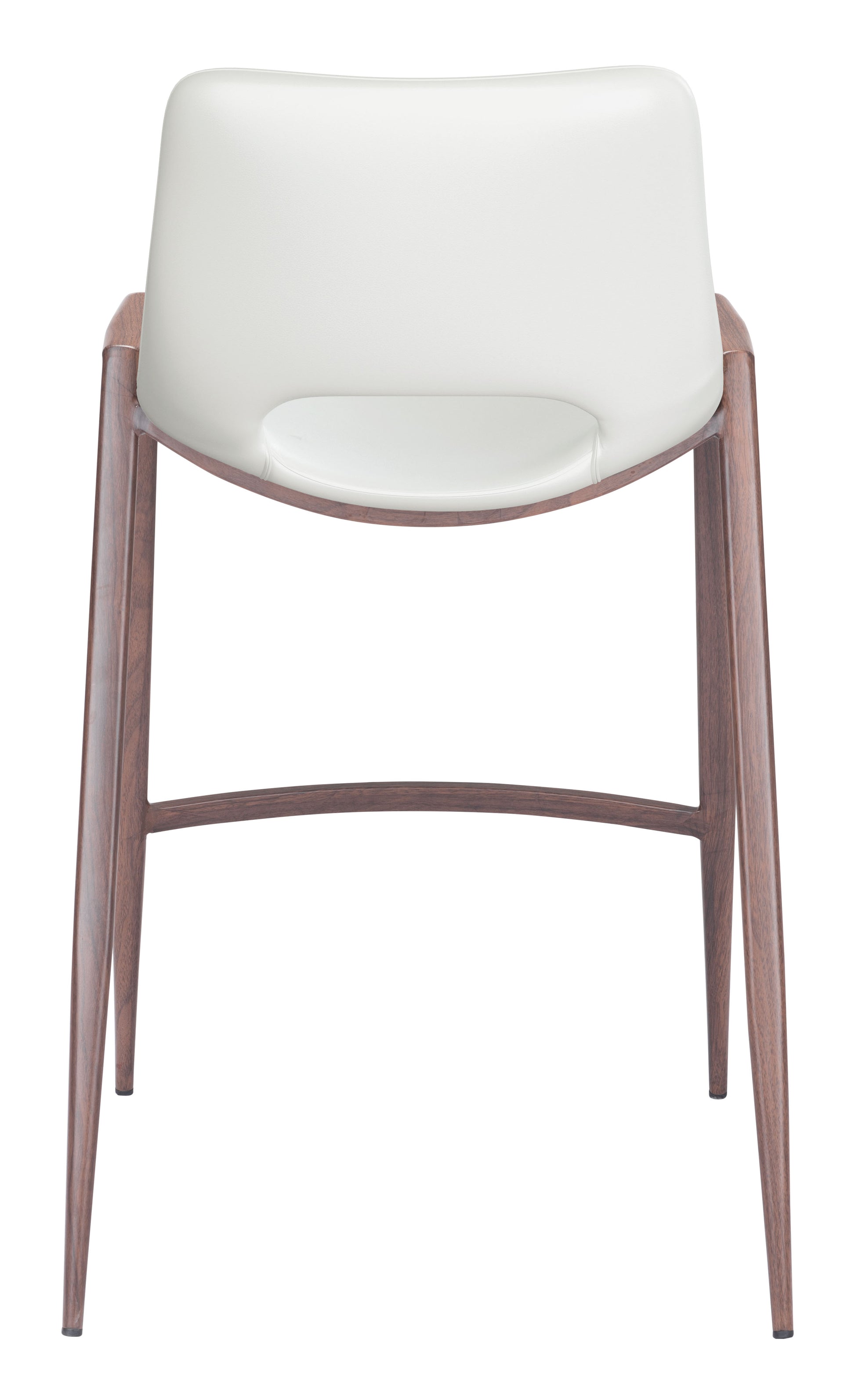 Desi Counter Stool (Set of 2) White & Walnut - Disselt Designs