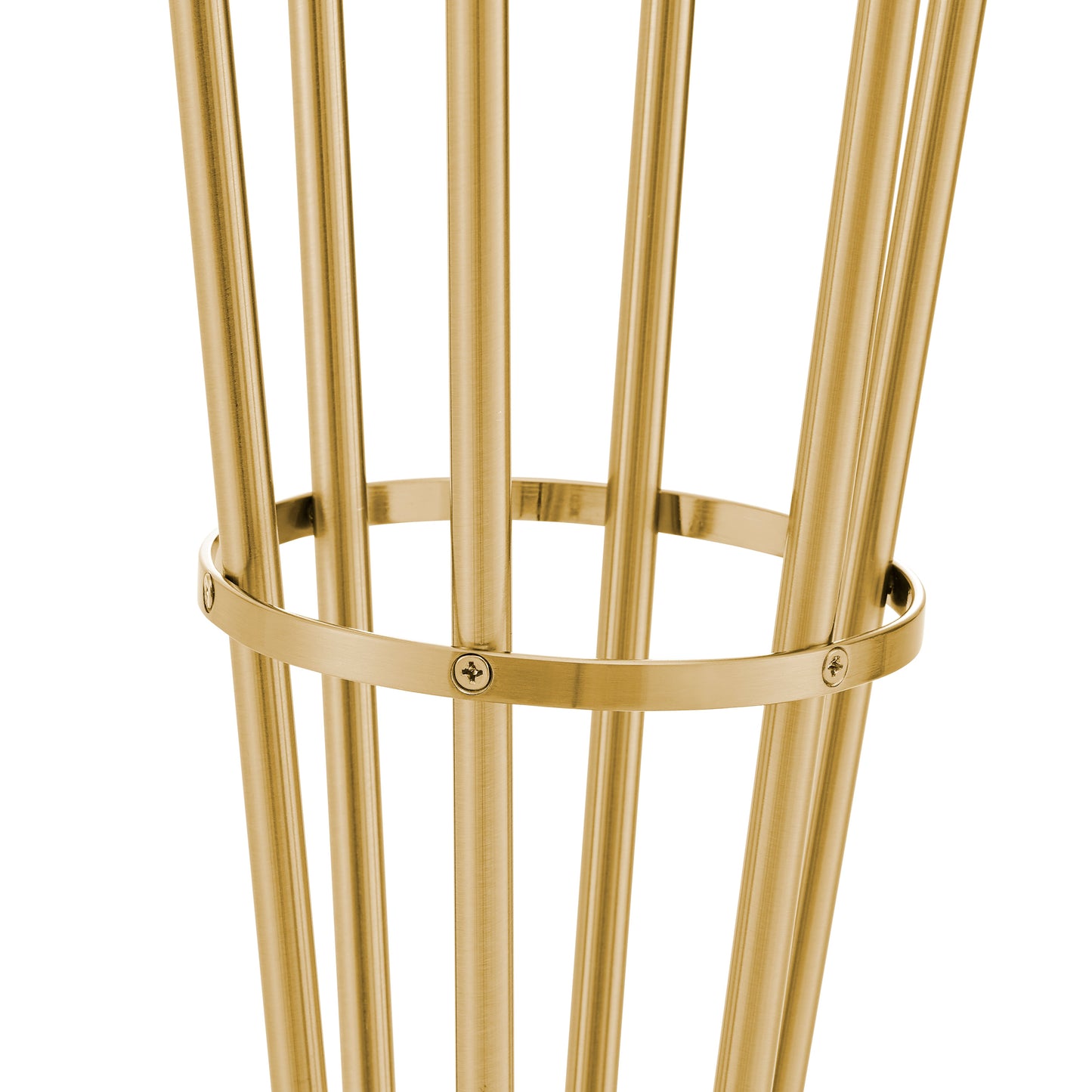 Anechdoche 6 Lights Floor Lamp // Gold and White - Disselt Designs