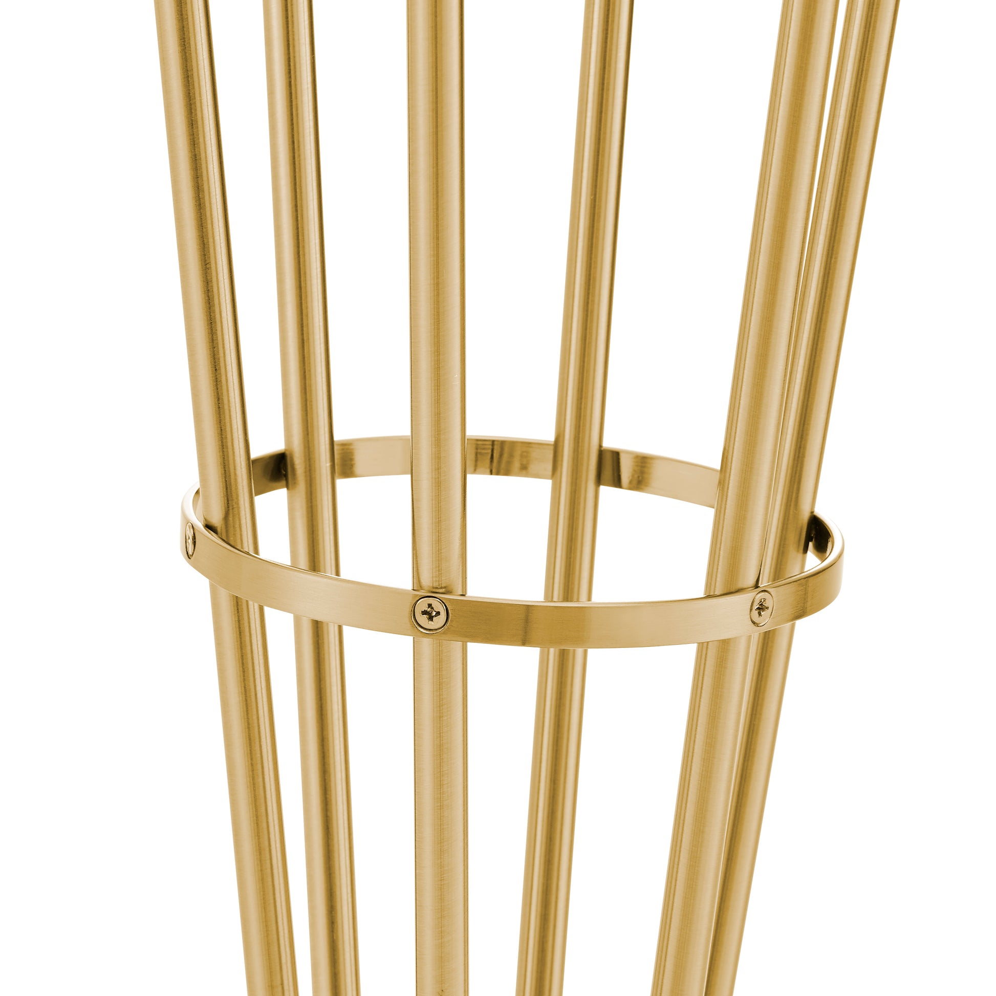 Anechdoche 6 Lights Floor Lamp // Gold and White - Disselt Designs