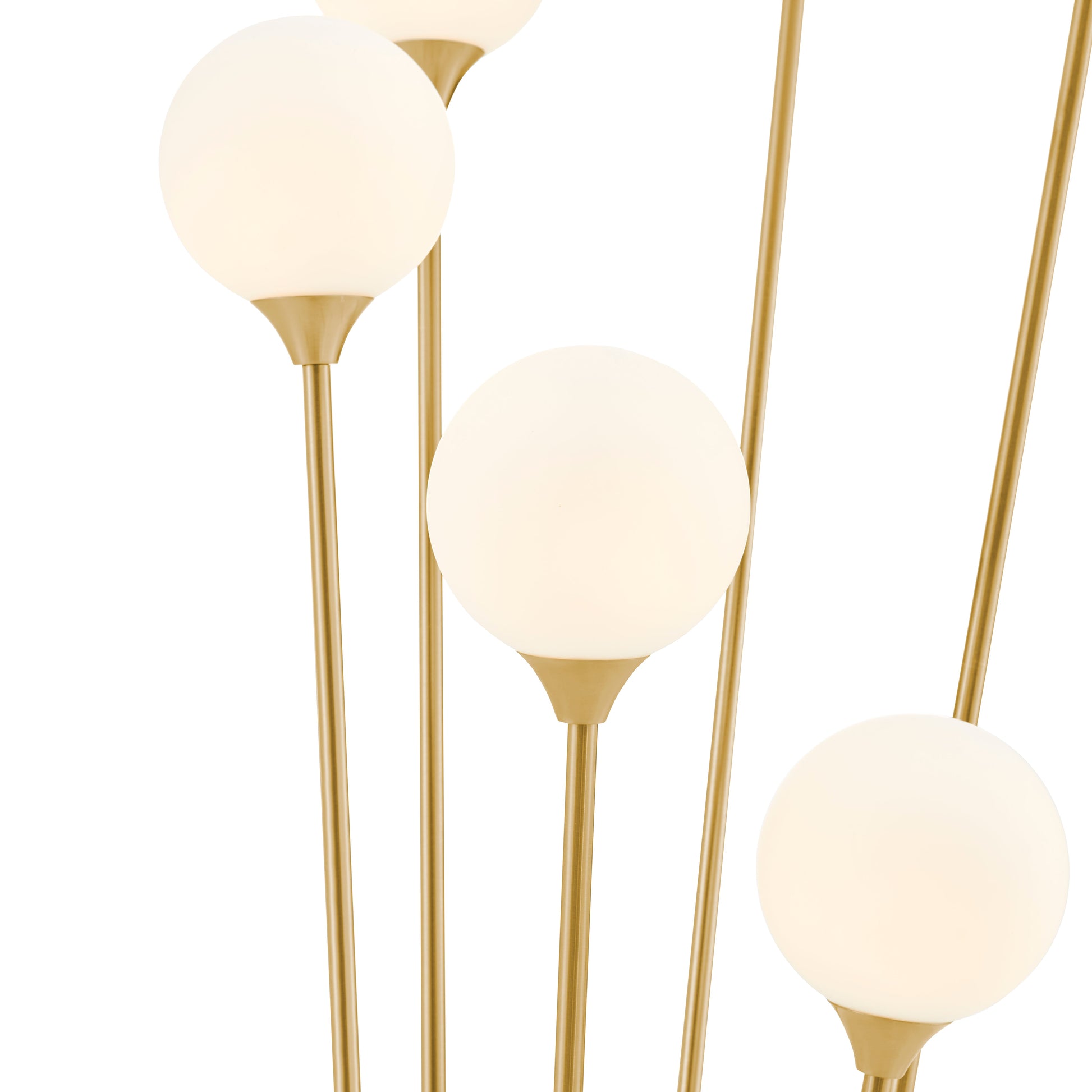 Anechdoche 6 Lights Floor Lamp // Gold and White - Disselt Designs