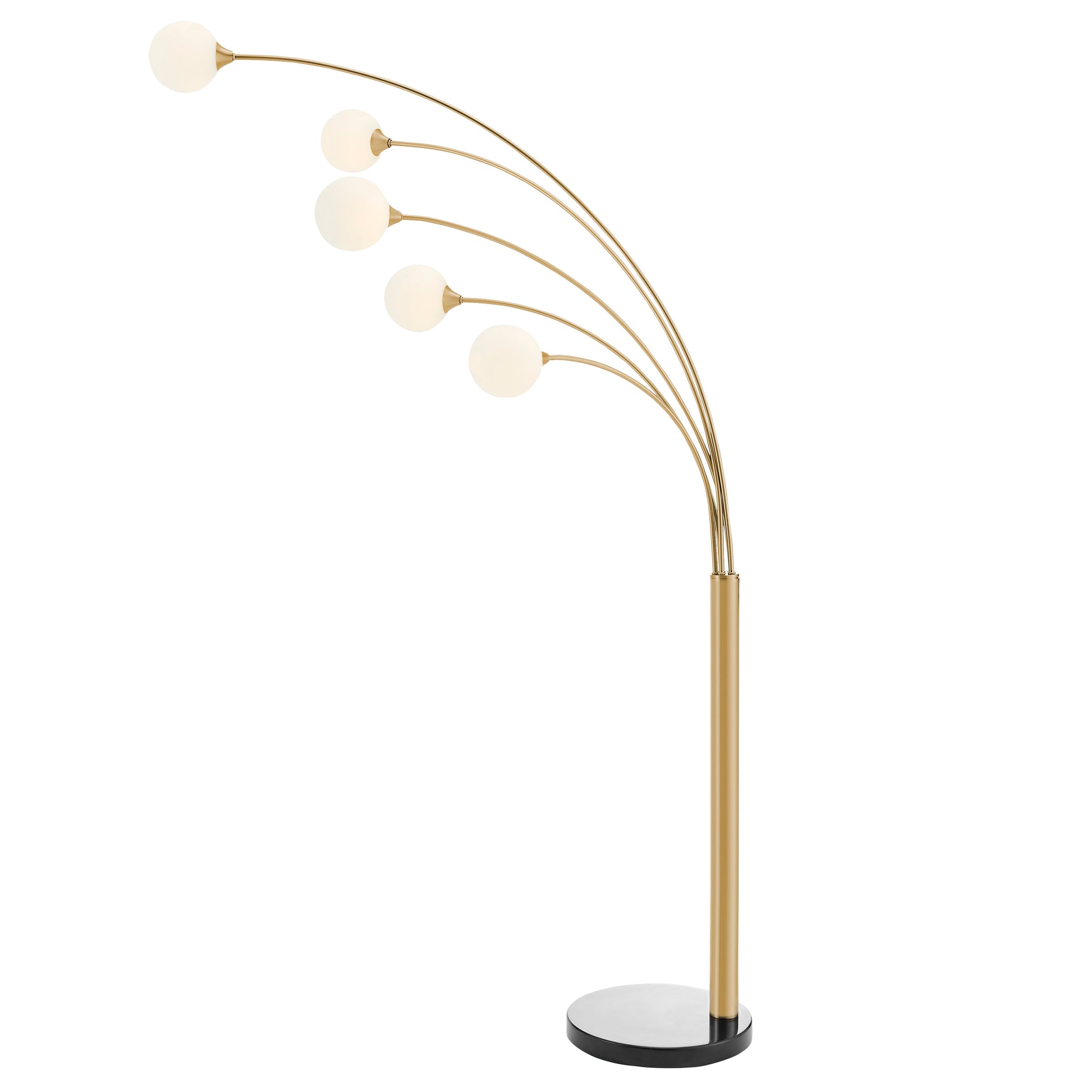 Anechdoche 5 Lights Floor Lamp // Gold and White - Disselt Designs