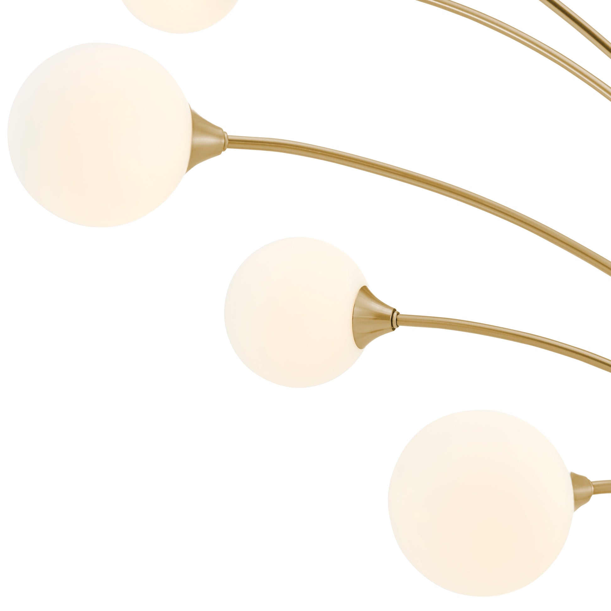 Anechdoche 5 Lights Floor Lamp // Gold and White - Disselt Designs
