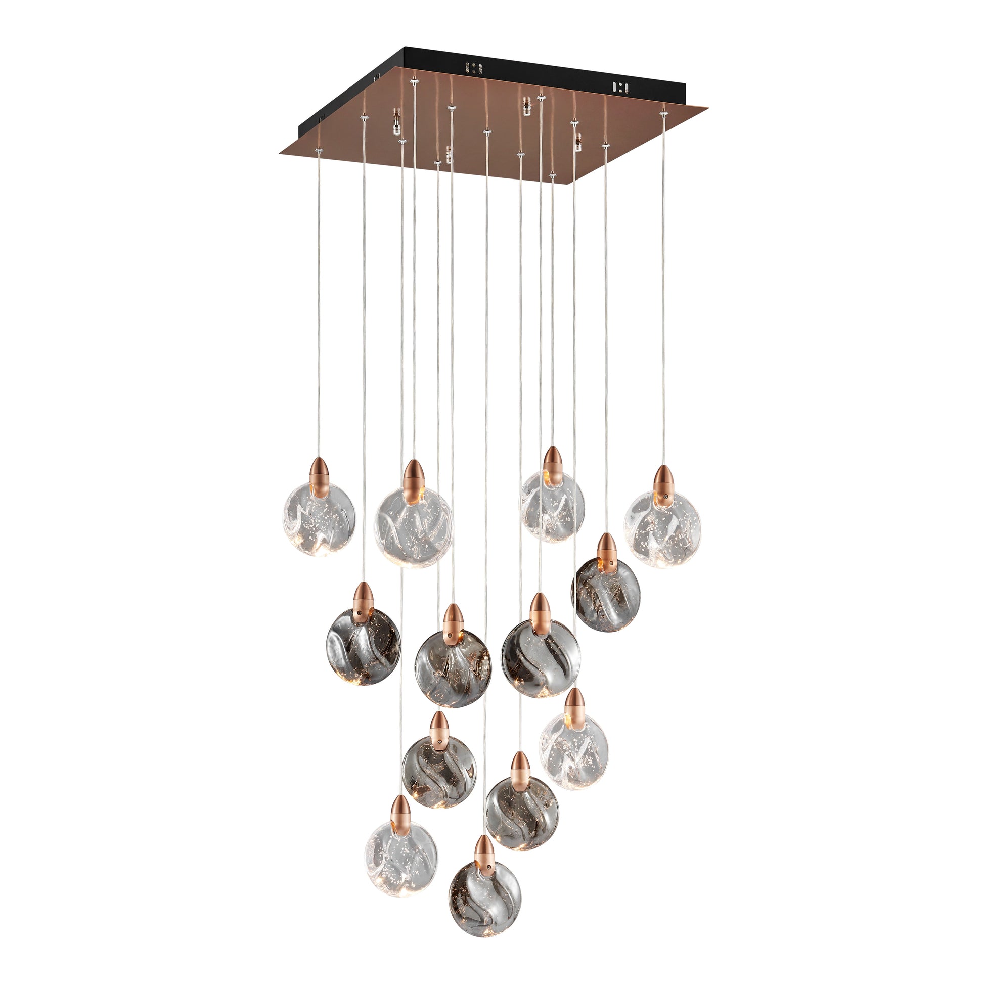 Lustre Square Chandelier // Bronze - Disselt Designs