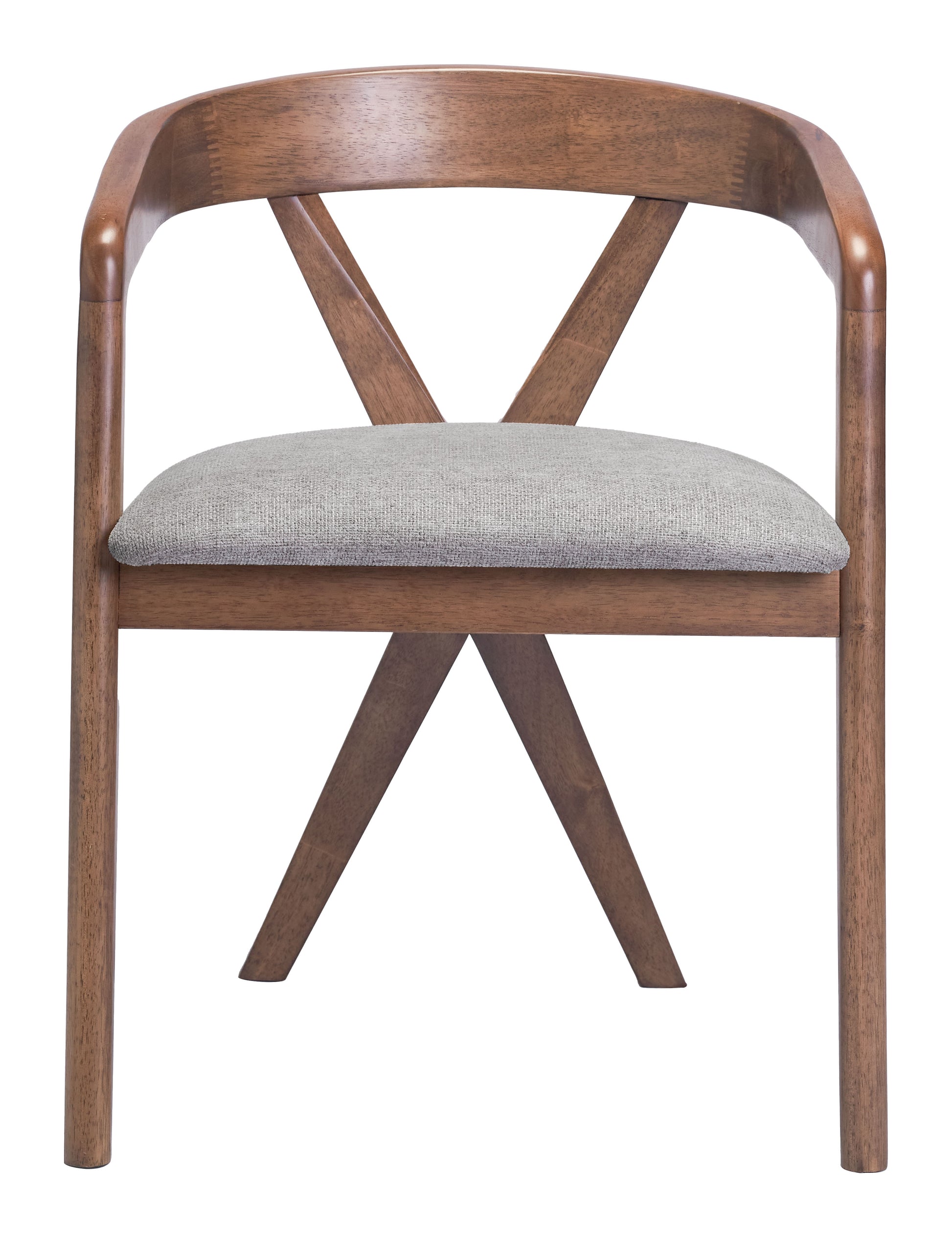 Cairo Dining Chair Dove Gray & Walnut - Disselt Designs
