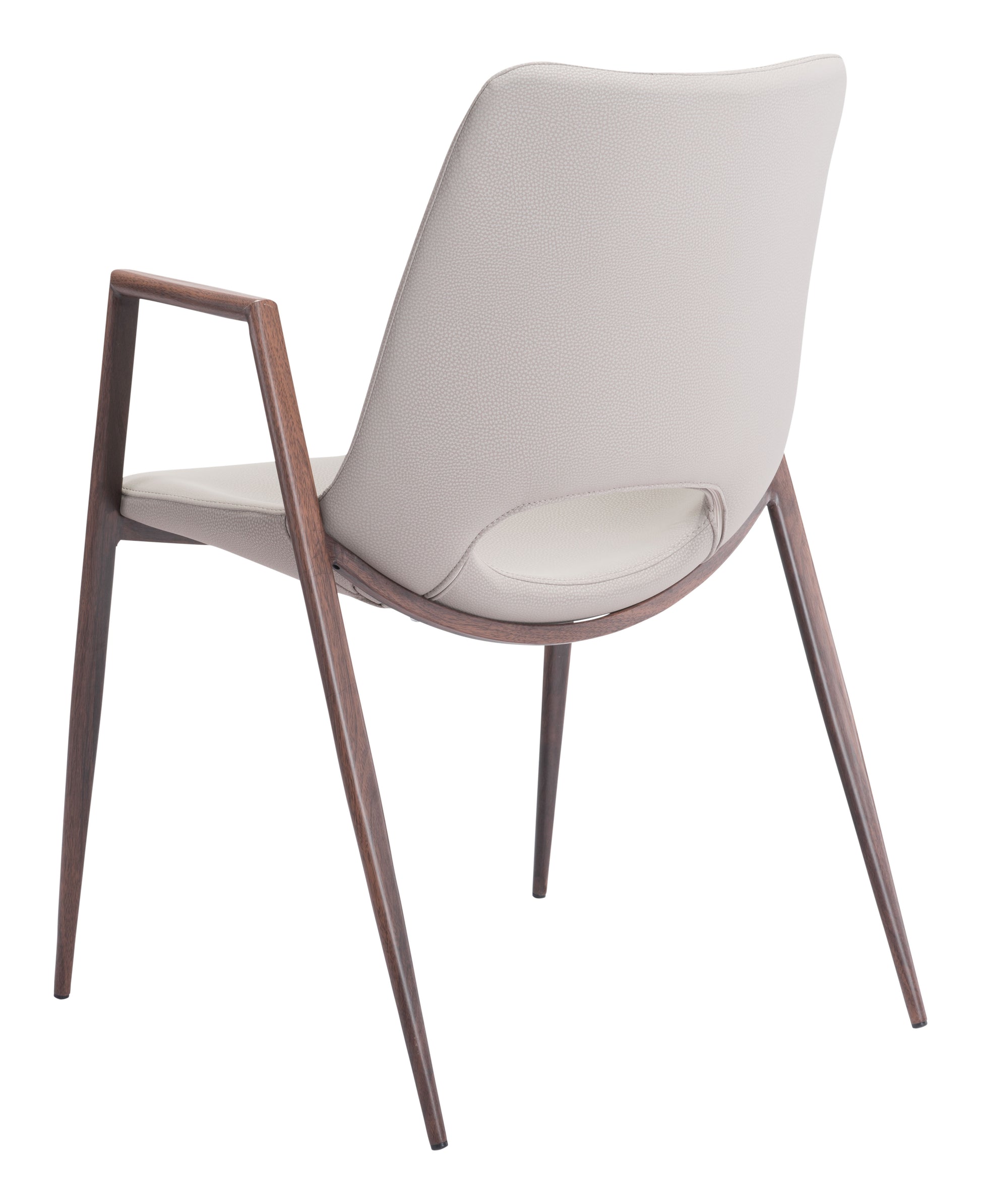 Desi Dining Chair (Set of 2) Beige & Walnut - Disselt Designs