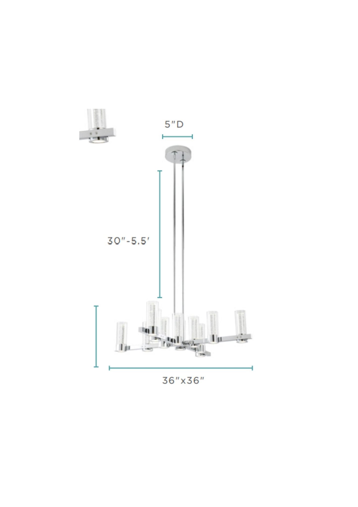 Victory 12 Light Chandelier // Chrome - Disselt Designs