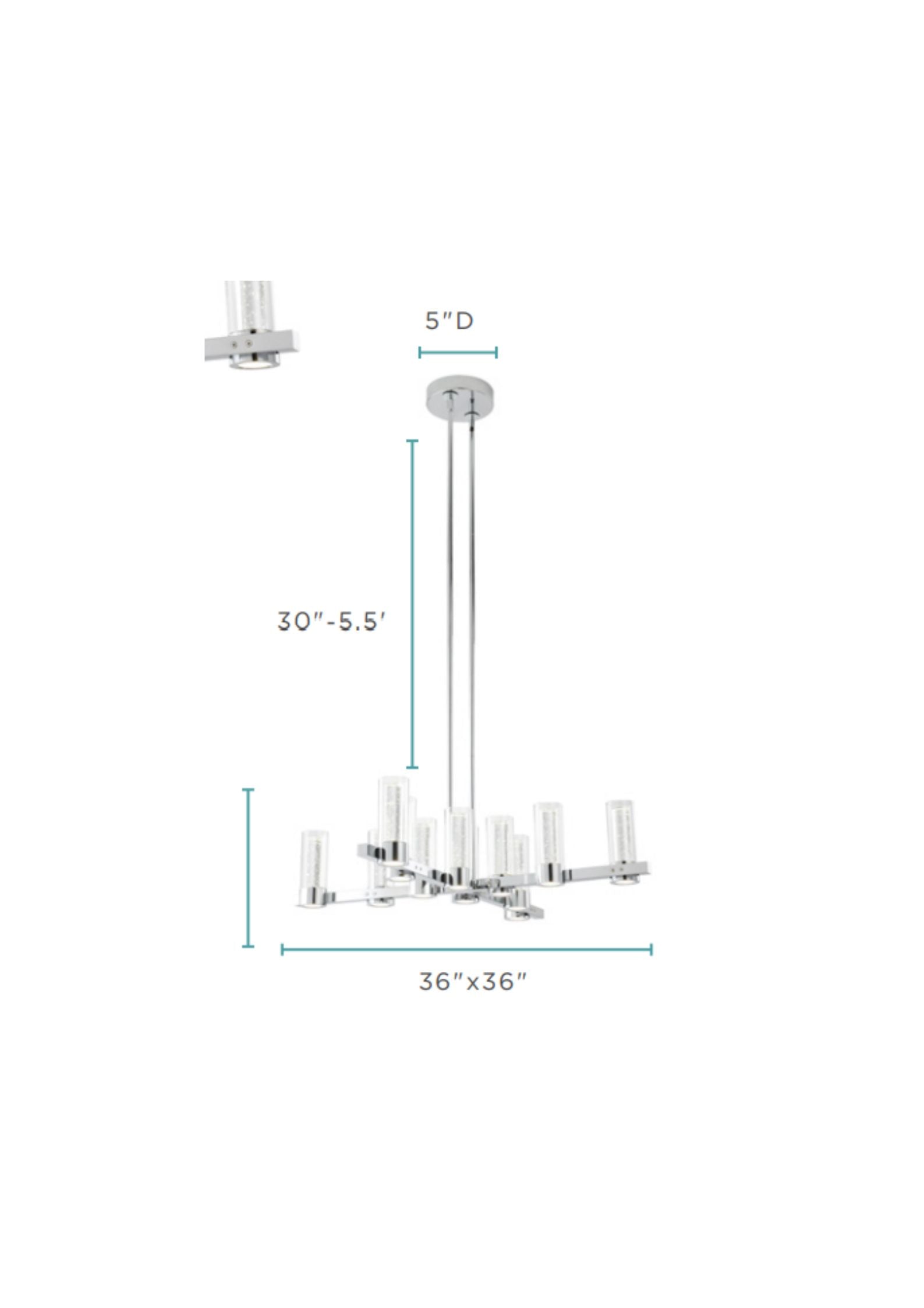 Victory 12 Light Chandelier // Chrome - Disselt Designs
