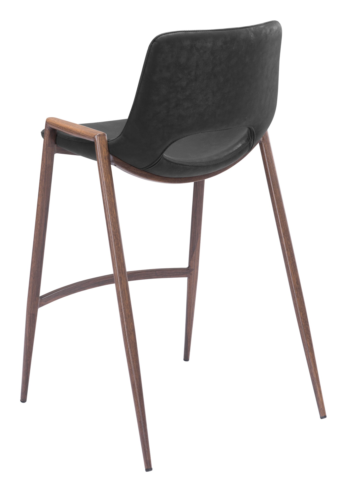 Desi Counter Stool (Set of 2) Black & Walnut - Disselt Designs