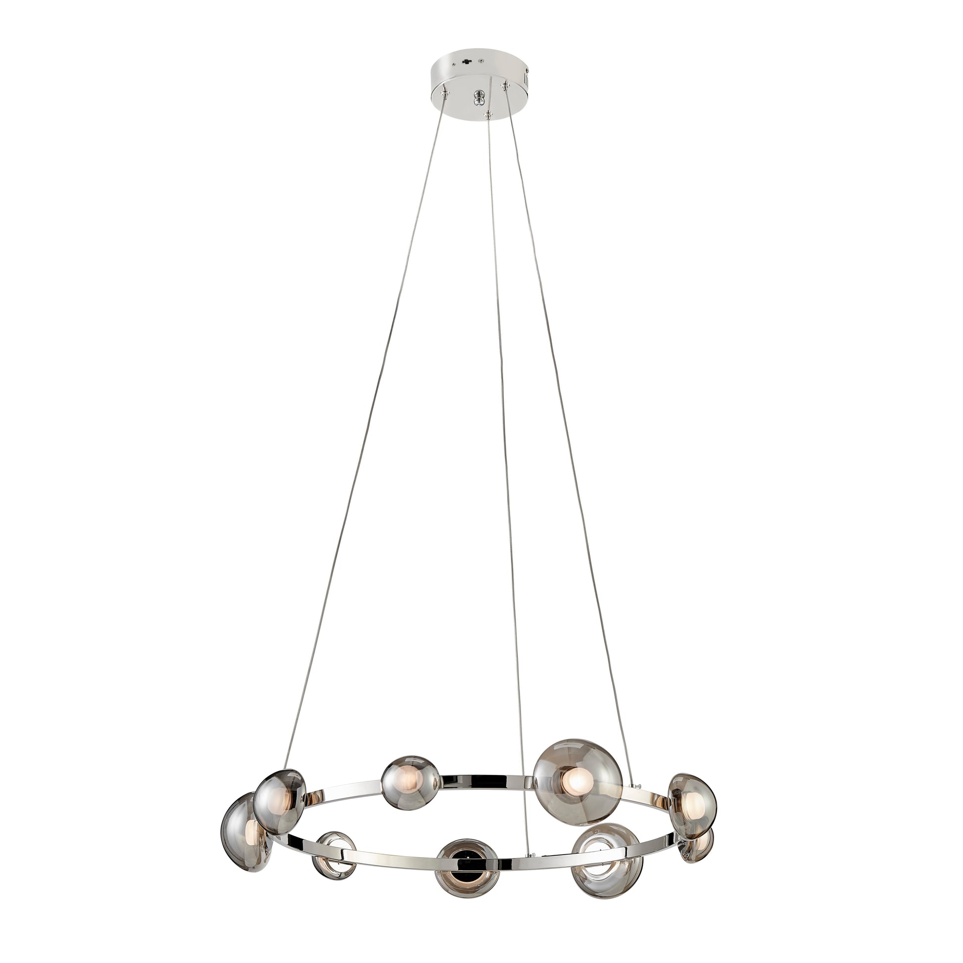 Orbis Halo Chandelier // Polish Nickel - Disselt Designs