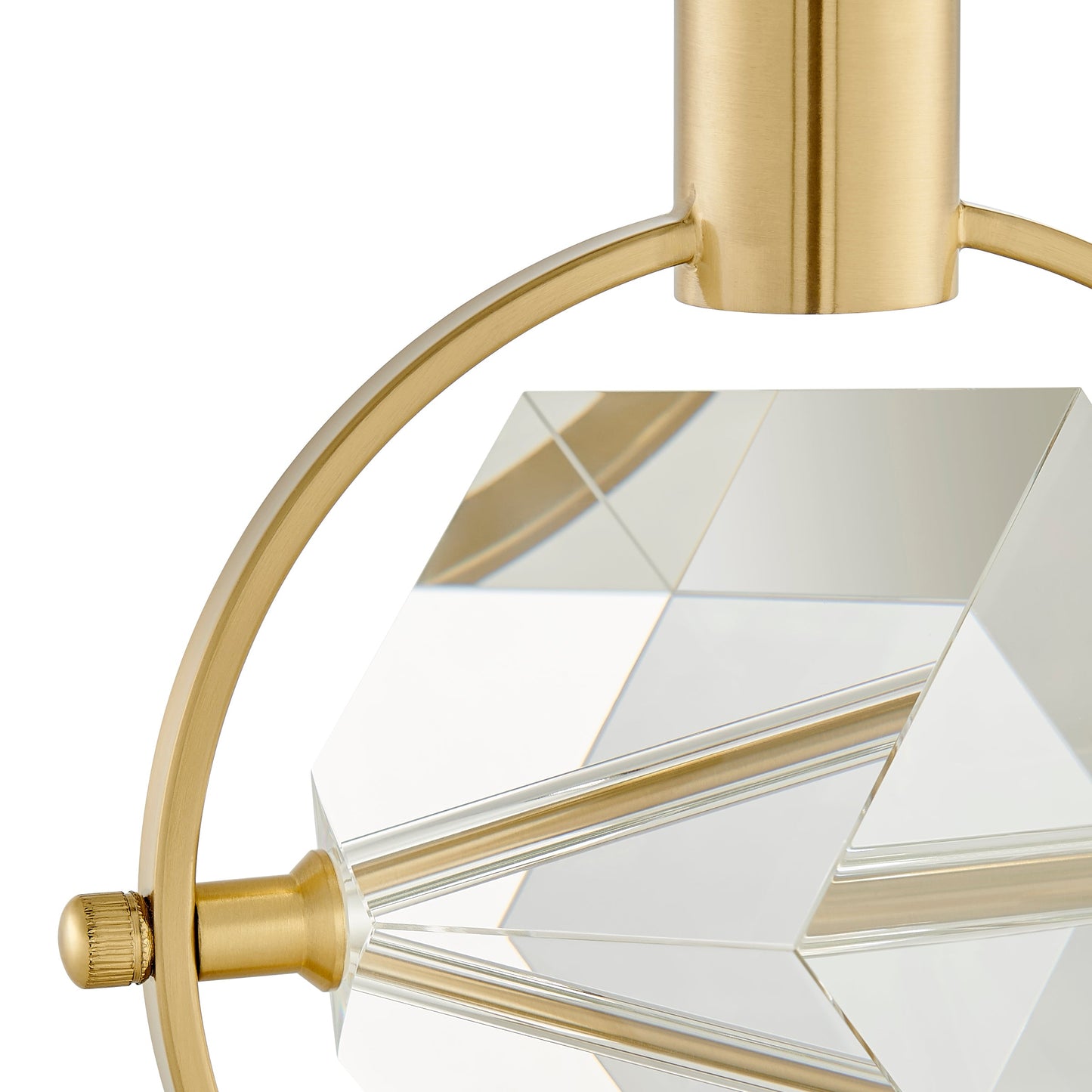 Hollywood Cube 1 Light Pendant // Gold - Disselt Designs