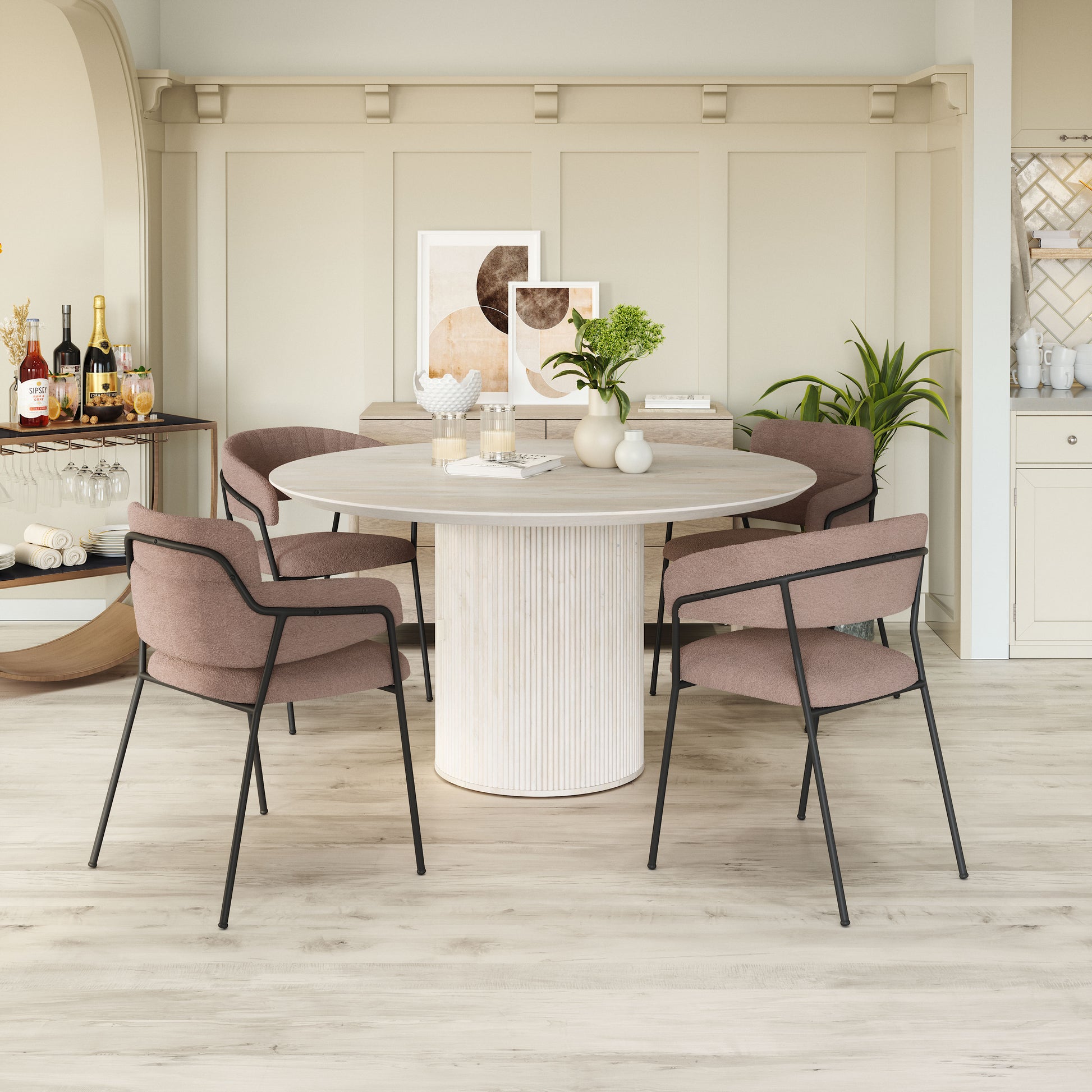 Marcel Dining Chair (Set of 2) Brown - Disselt Designs