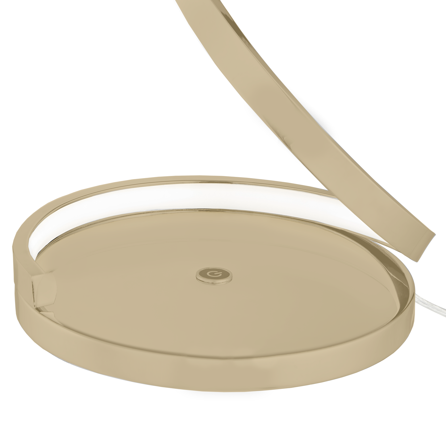 Modern Spiral Integrated LED Table Lamp // Gold - Disselt Designs