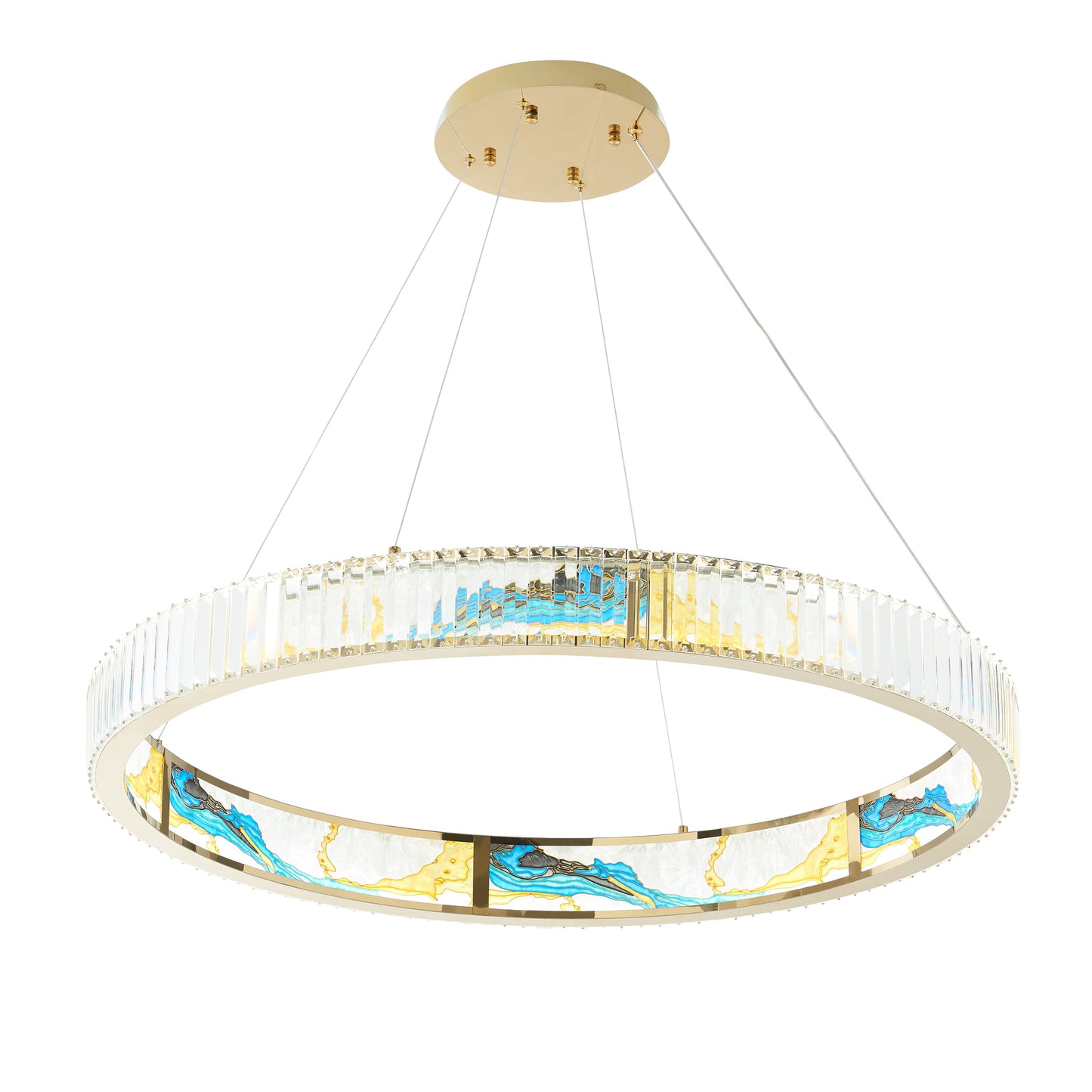 Boeseman's Colorful Chandelier // 1 Tier, Round - Disselt Designs
