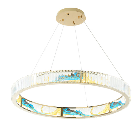 Boeseman's Colorful Chandelier // 1 Tier, Round - Disselt Designs
