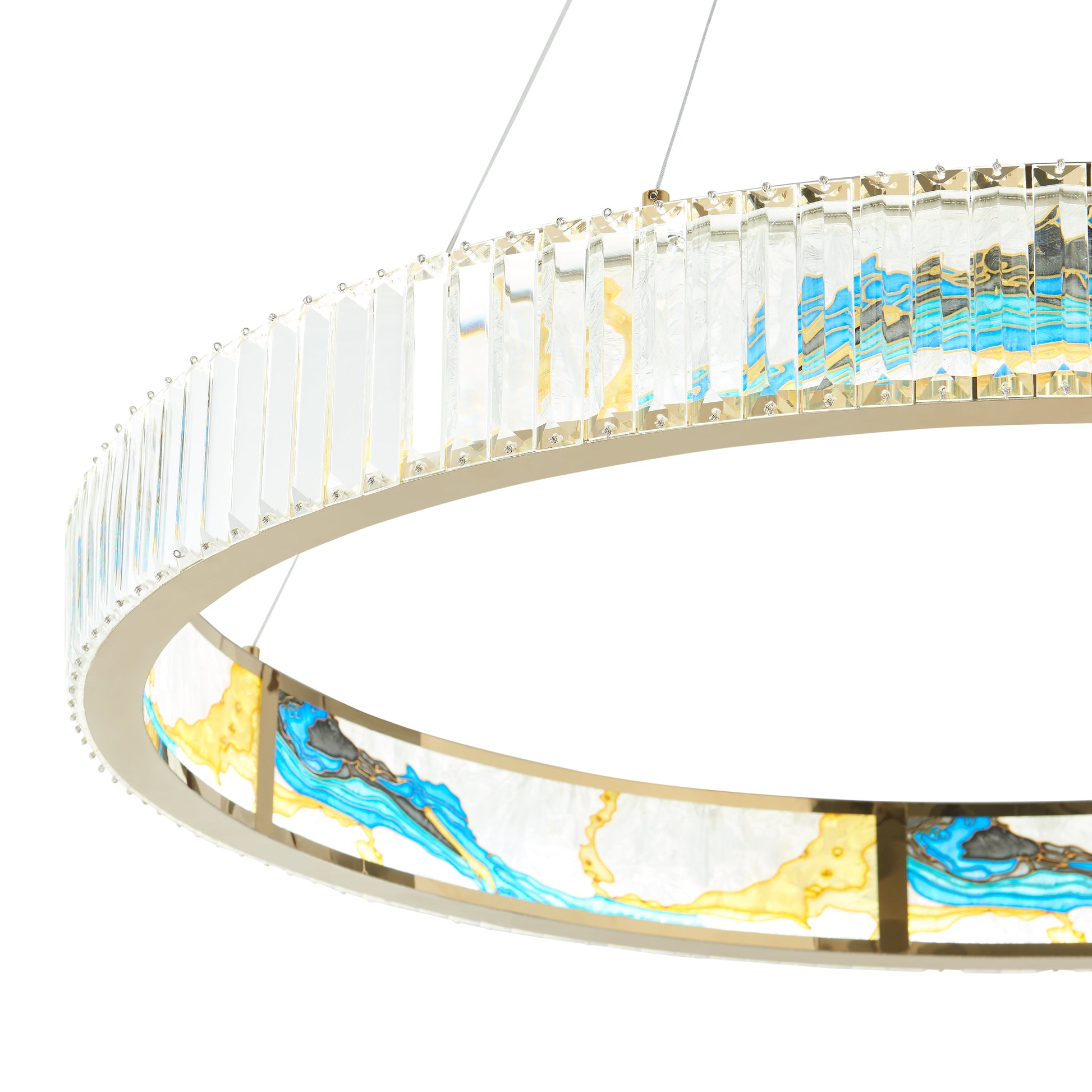 Boeseman's Colorful Chandelier // 1 Tier, Round - Disselt Designs