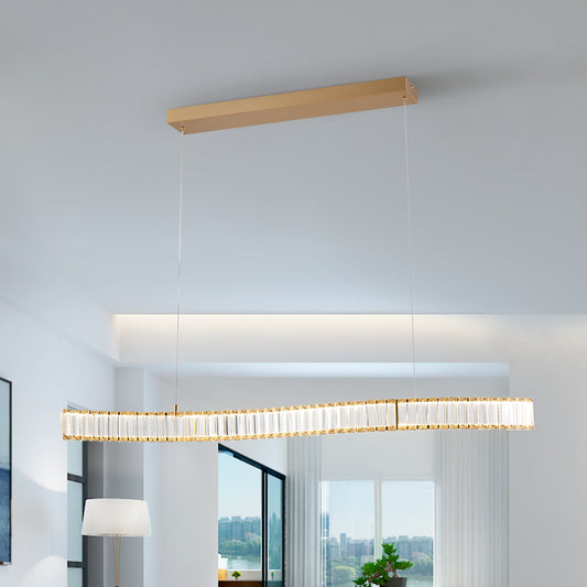 Alexandria Crystal Chandelier // Brushed Gold - Disselt Designs