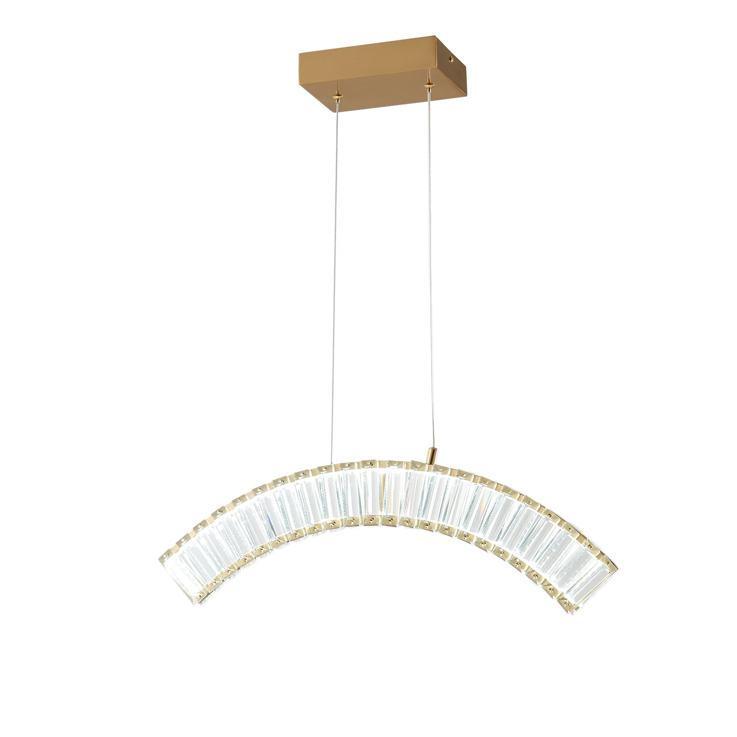 Sanford Single Chandelier // Brushed Gold - Disselt Designs