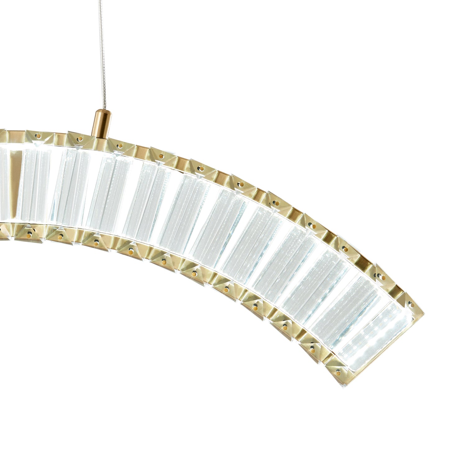 Sanford Single Chandelier // Brushed Gold - Disselt Designs