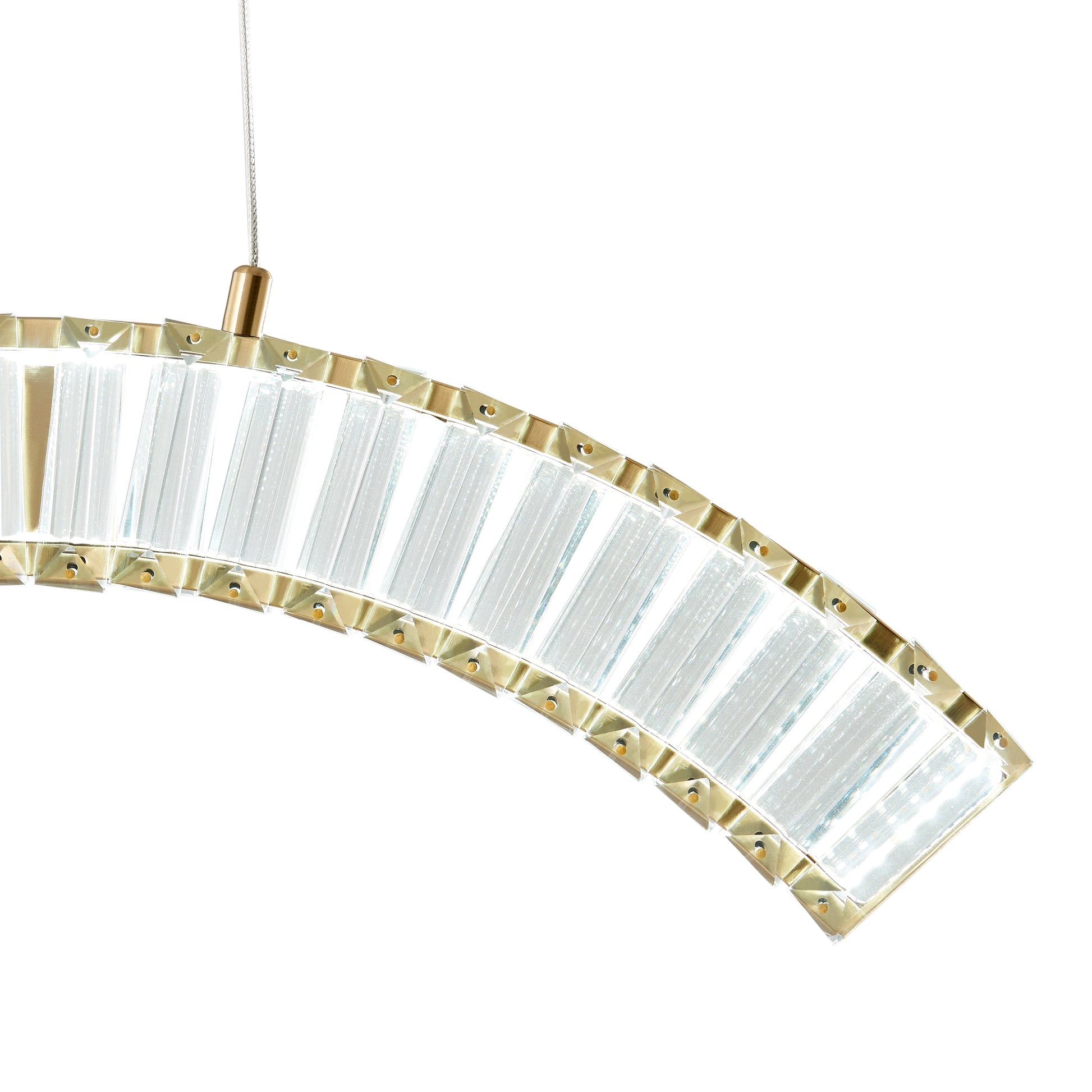Sanford Single Chandelier // Brushed Gold - Disselt Designs