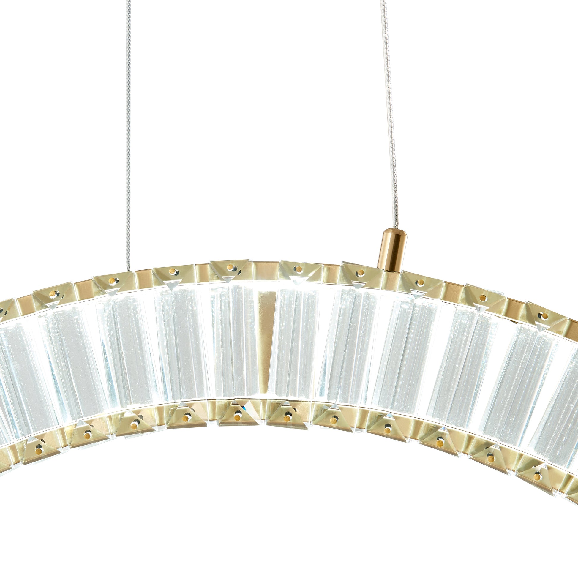 Sanford Single Chandelier // Brushed Gold - Disselt Designs